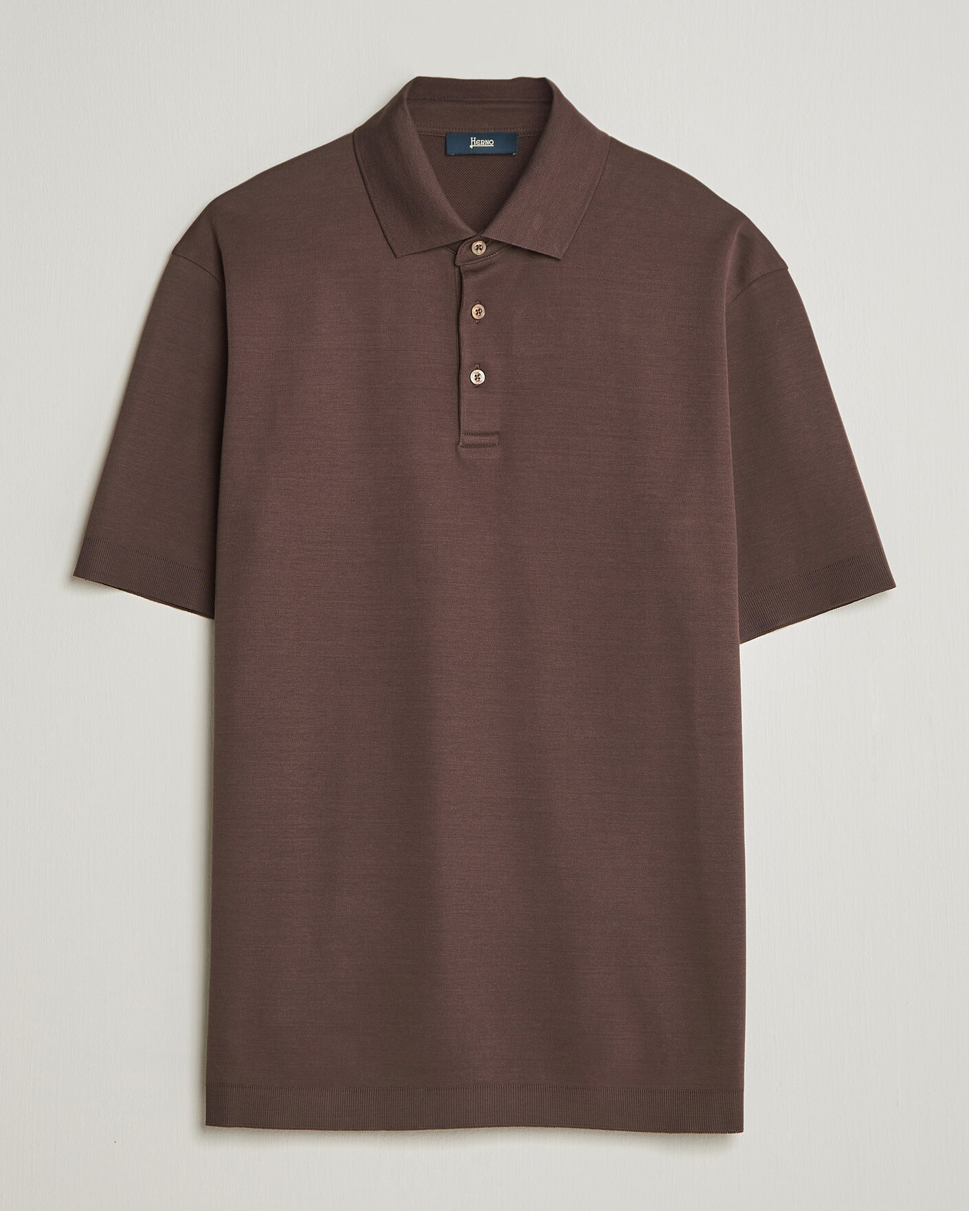 Uomini | Polo | Herno | Micro Piquet Polo Brown