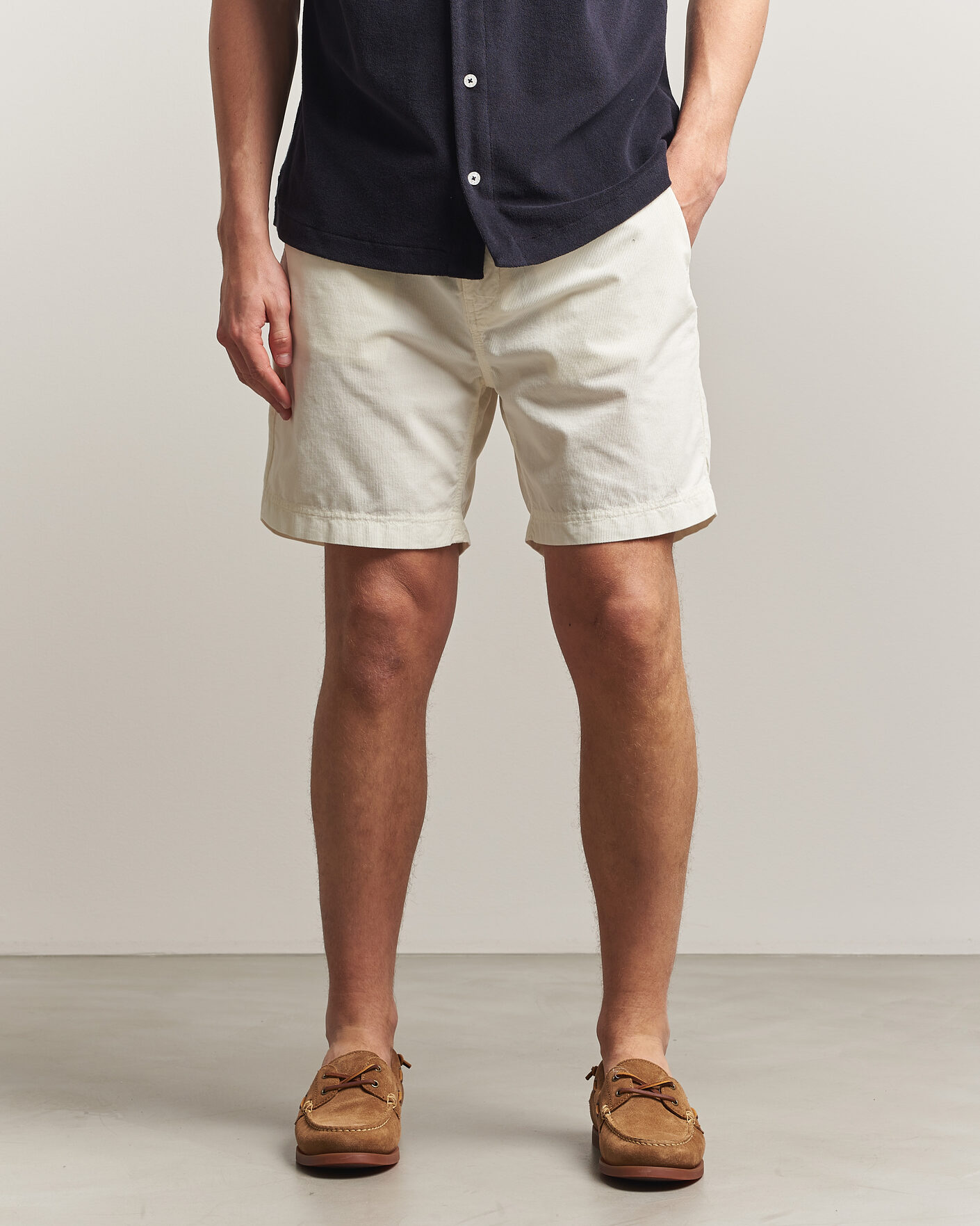 Uomini | Pantaloncini | Morris | Fenix Summer Cord Shorts Off White