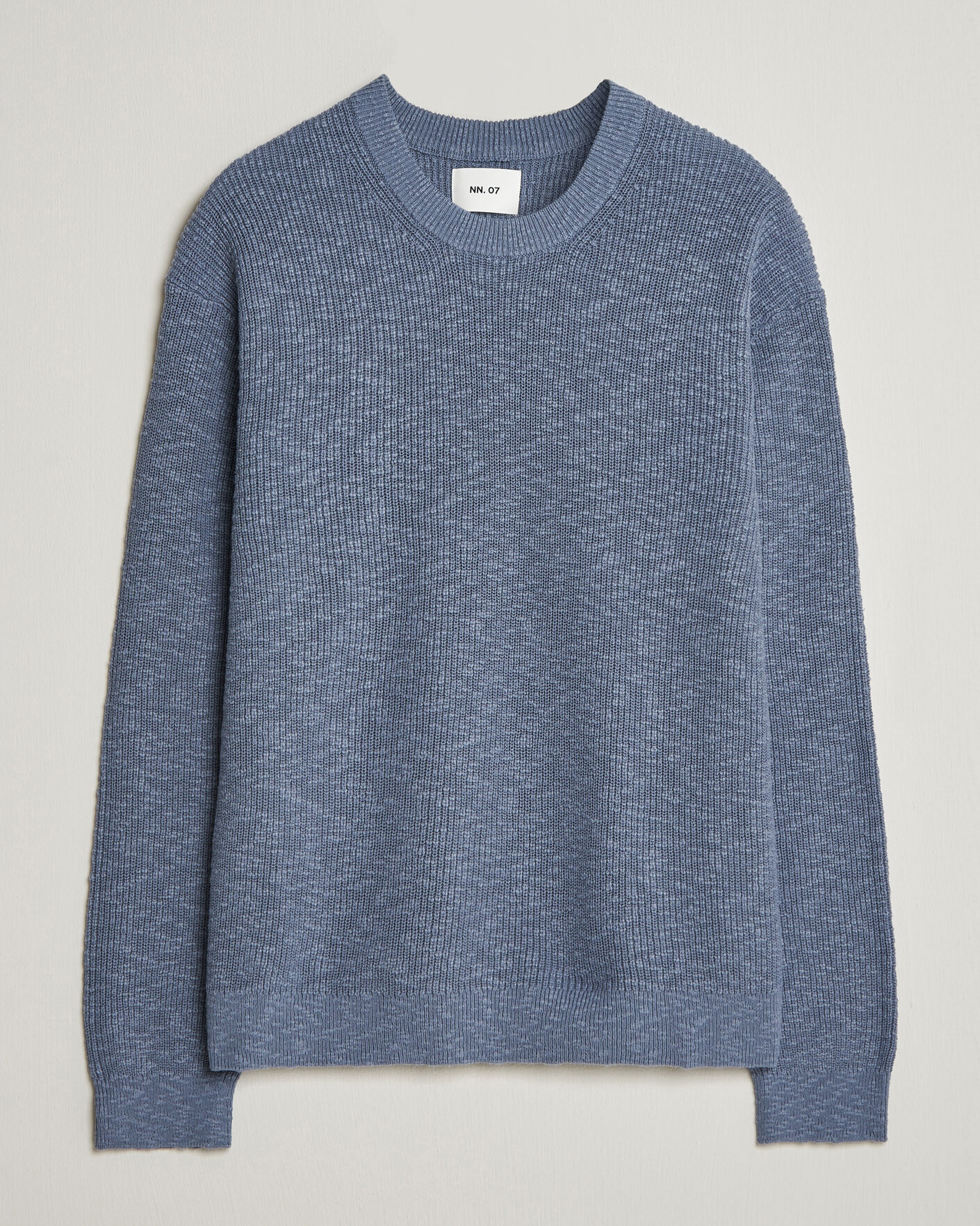 Uomini | Maglieria | NN07 | Russell Cotton Knitted Sweater Stone Blue