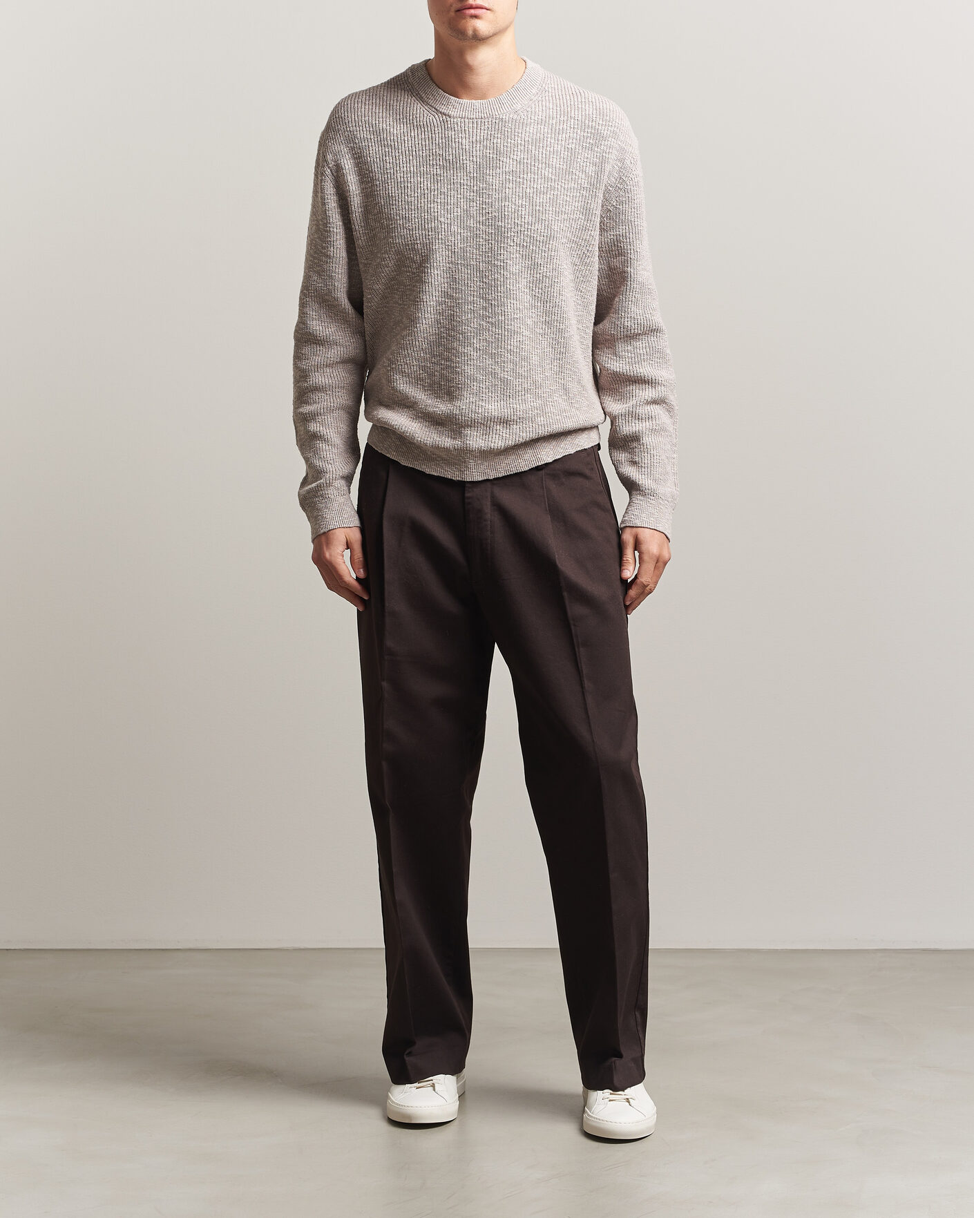 Uomini | Maglieria | NN07 | Russell Cotton Knitted Sweater Moon Dust