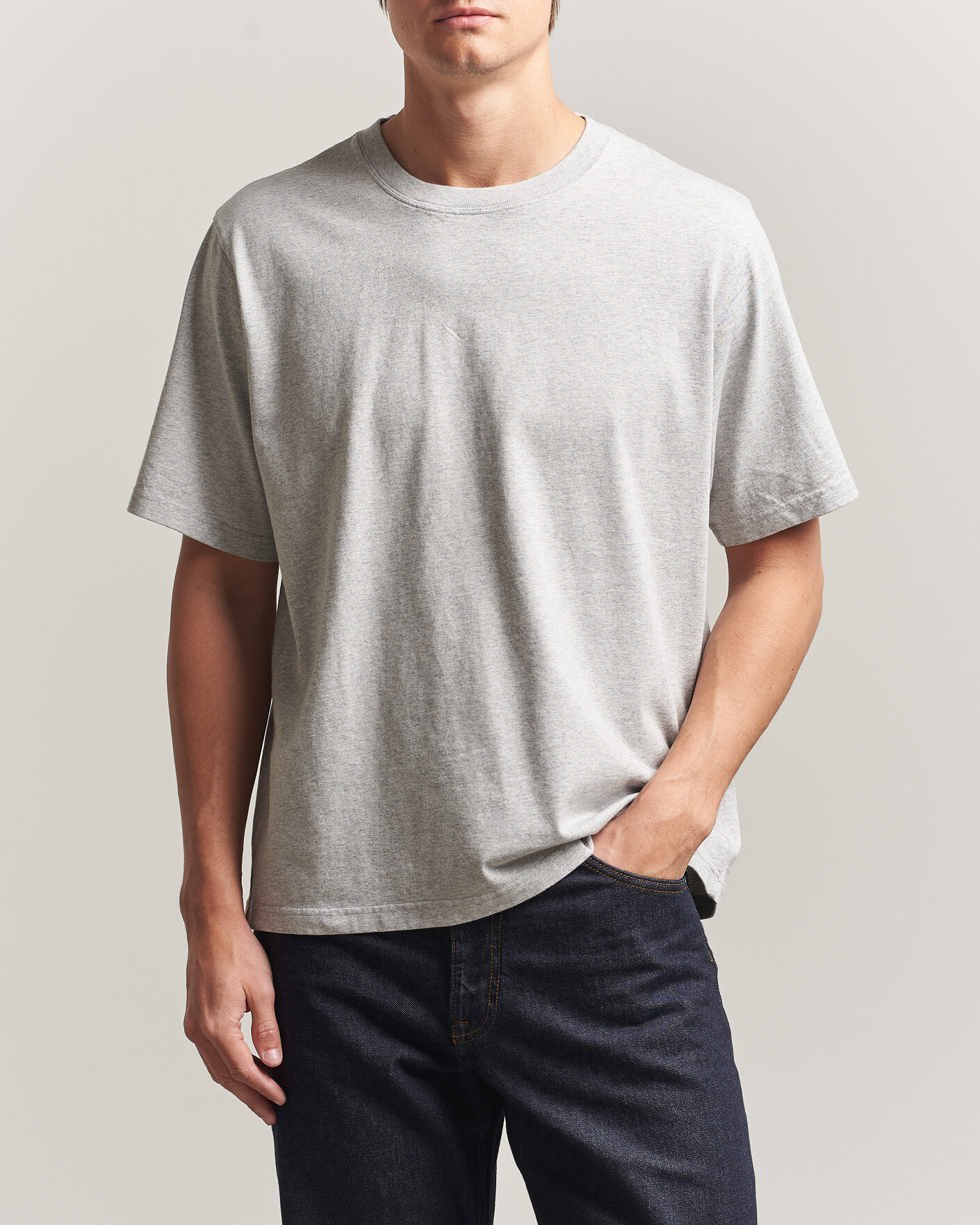 Uomini | T-shirt | NN07 | Jett Printed HQ T-Shirt Grey Melange