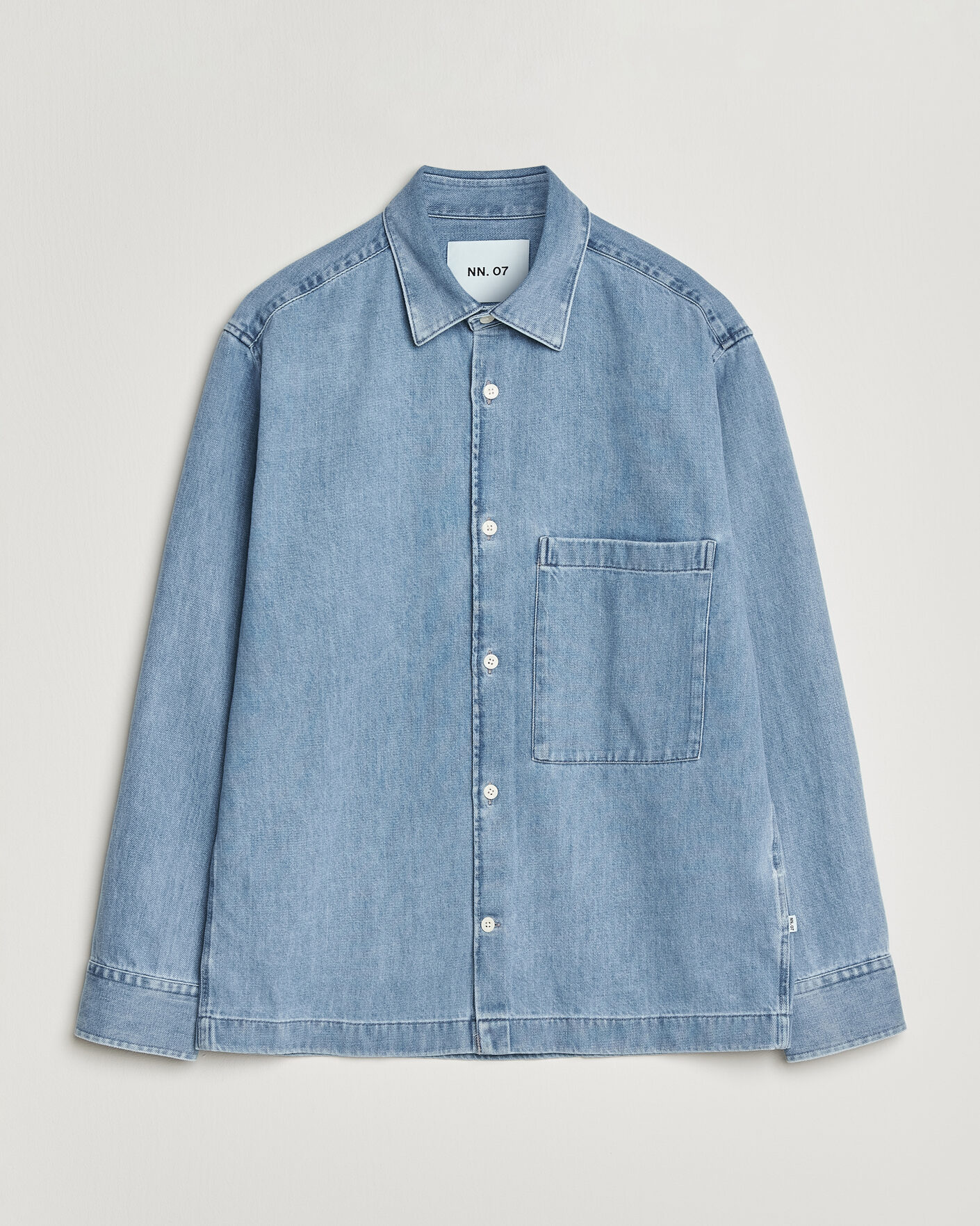 Uomini | Camicie | NN07 | Freddy Denim Overshirt Light Blue