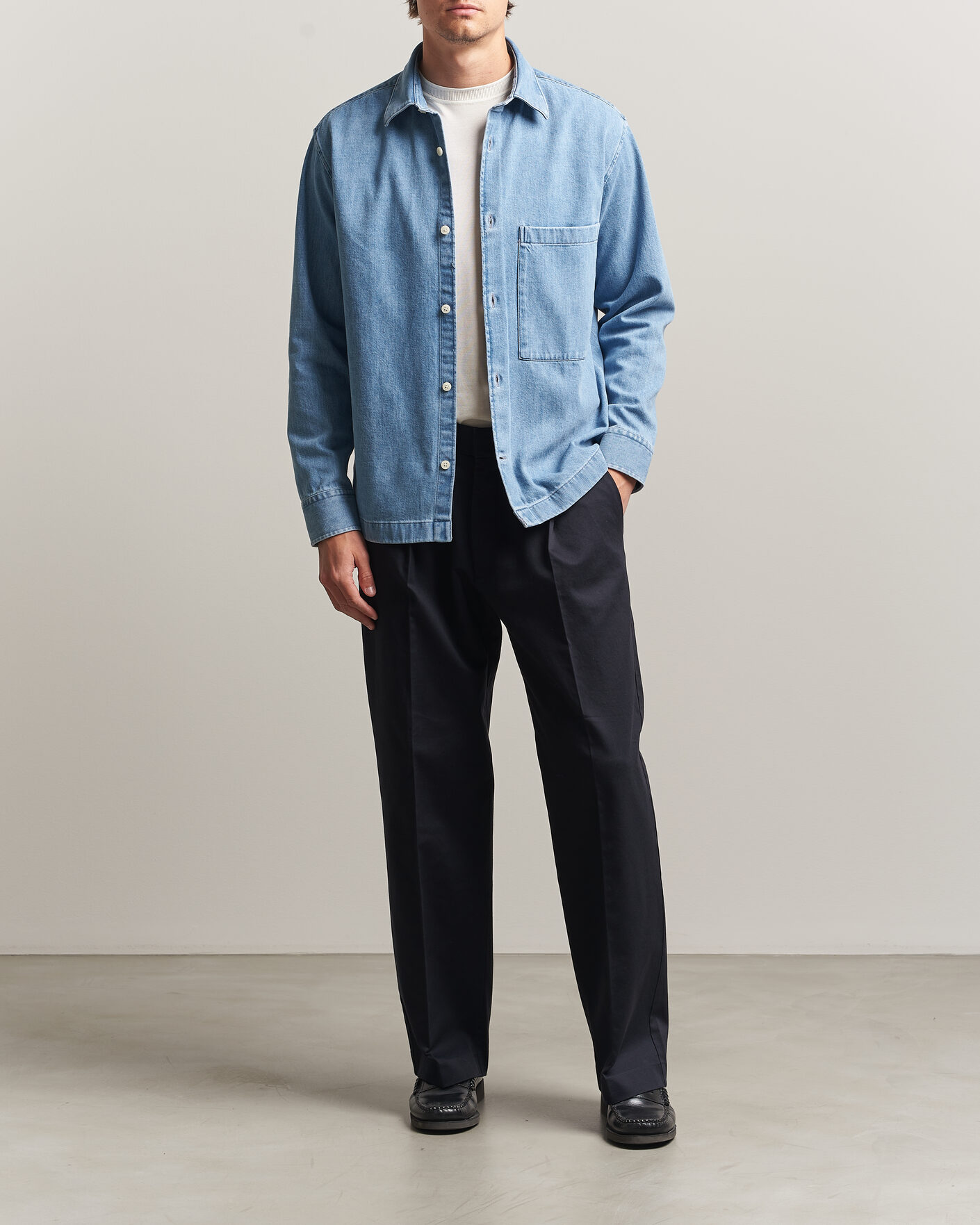 Uomini | Camicie | NN07 | Freddy Denim Overshirt Light Blue