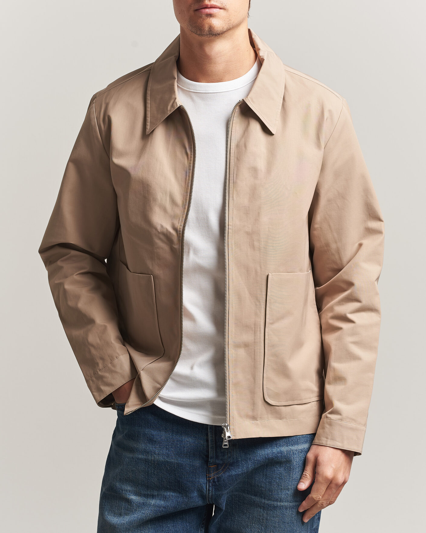 Uomini | Giacche | NN07 | Gael Cotton Twill Jacket Desert Khaki