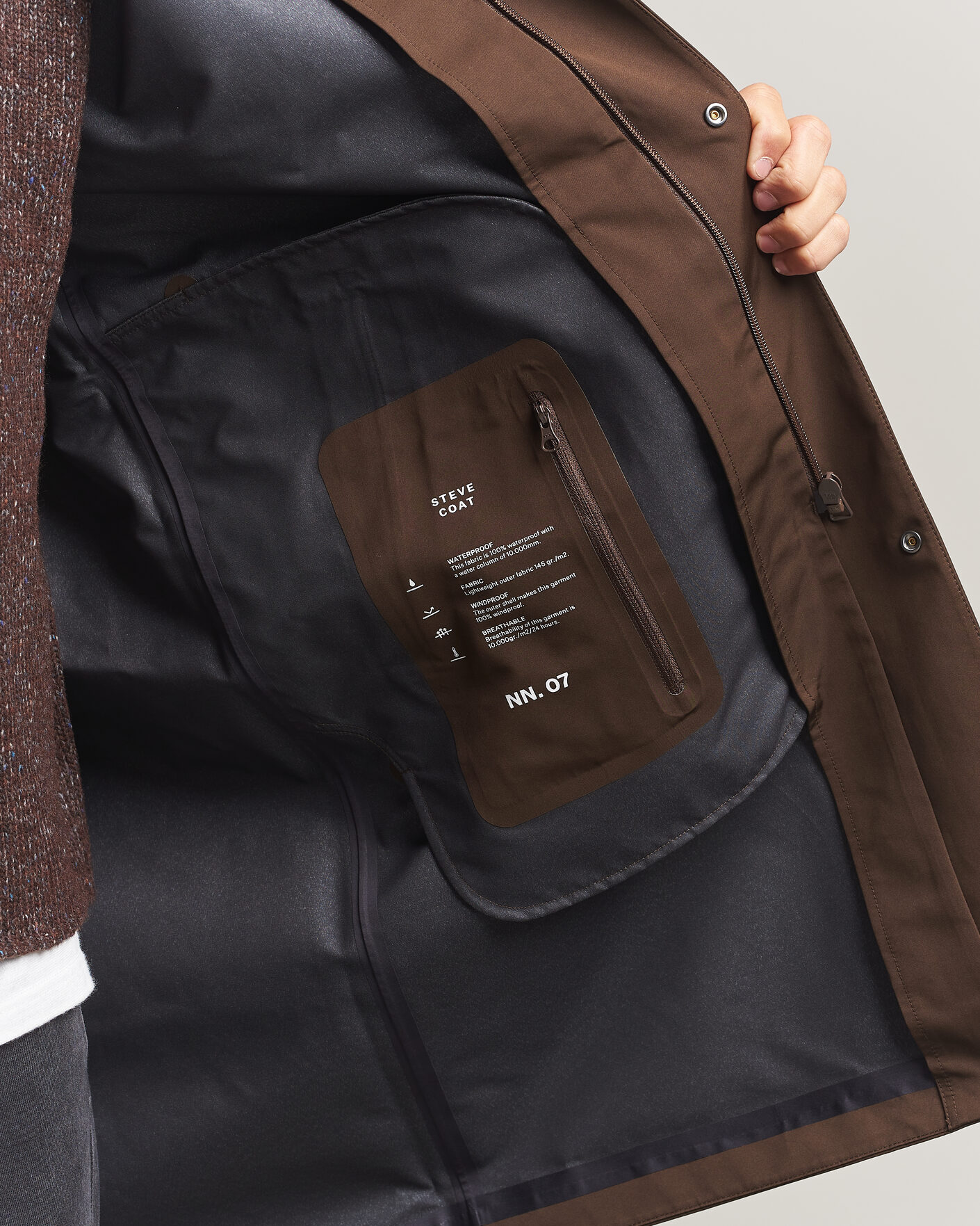 Uomini | Giacche | NN07 | Steve Technical Coat Demitasse Brown