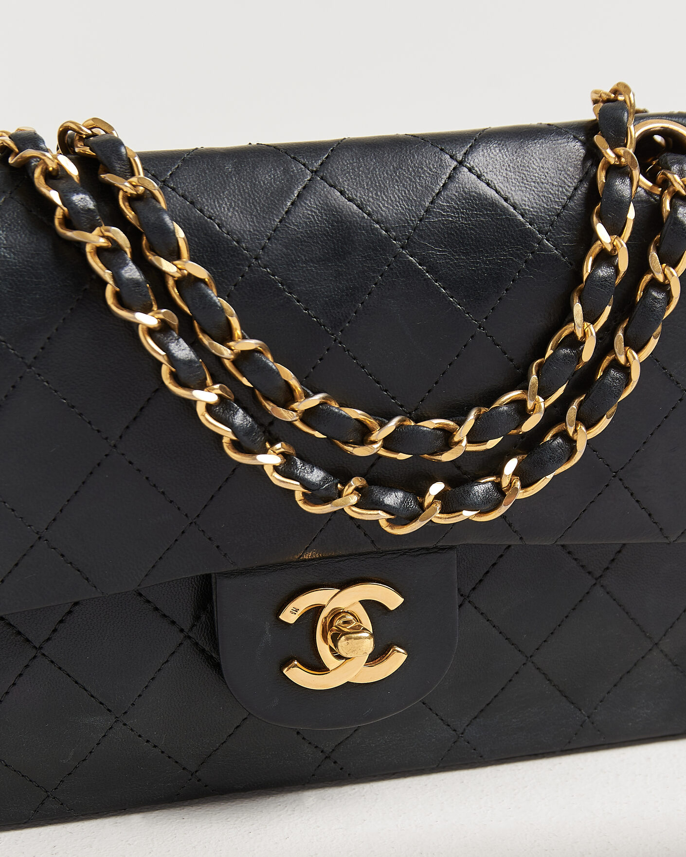 Uomini | Chanel Pre-Owned Classic Small Double Flap Bag Black | Chanel Pre-Owned | Classic Small Double Flap Bag Black