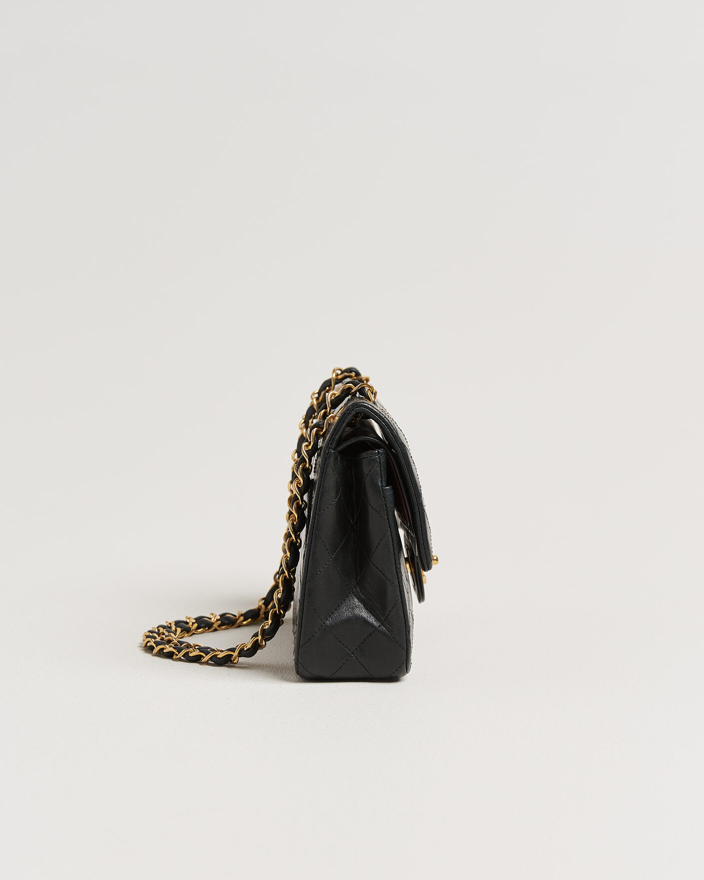 Uomini | Chanel Pre-Owned Classic Small Double Flap Bag Black | Chanel Pre-Owned | Classic Small Double Flap Bag Black