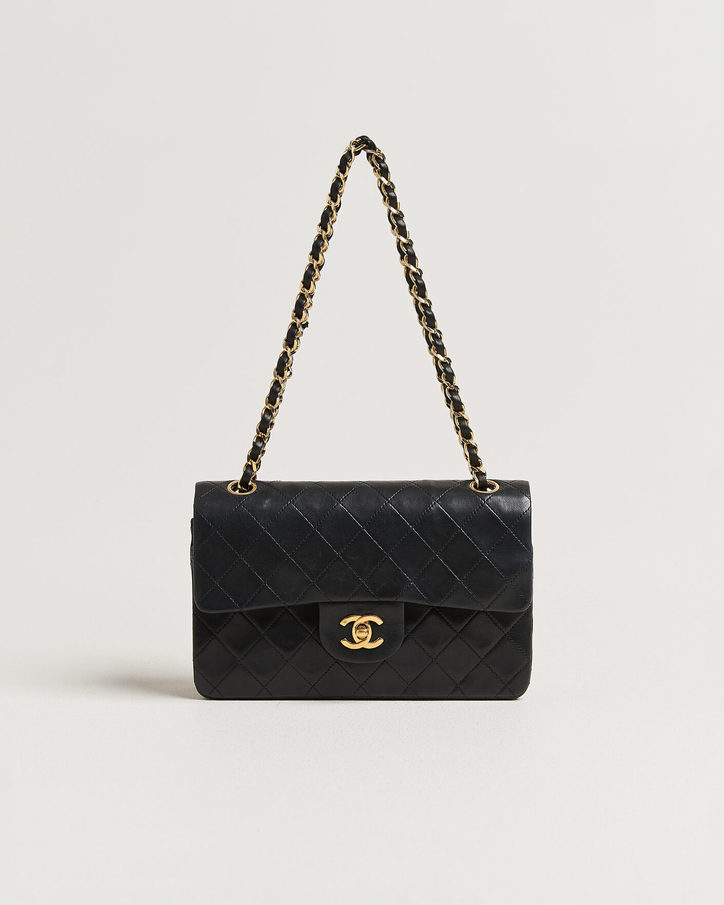 Uomini | Pre-Owned & Vintage Bags | Chanel Pre-Owned | Classic Small Double Flap Bag Black