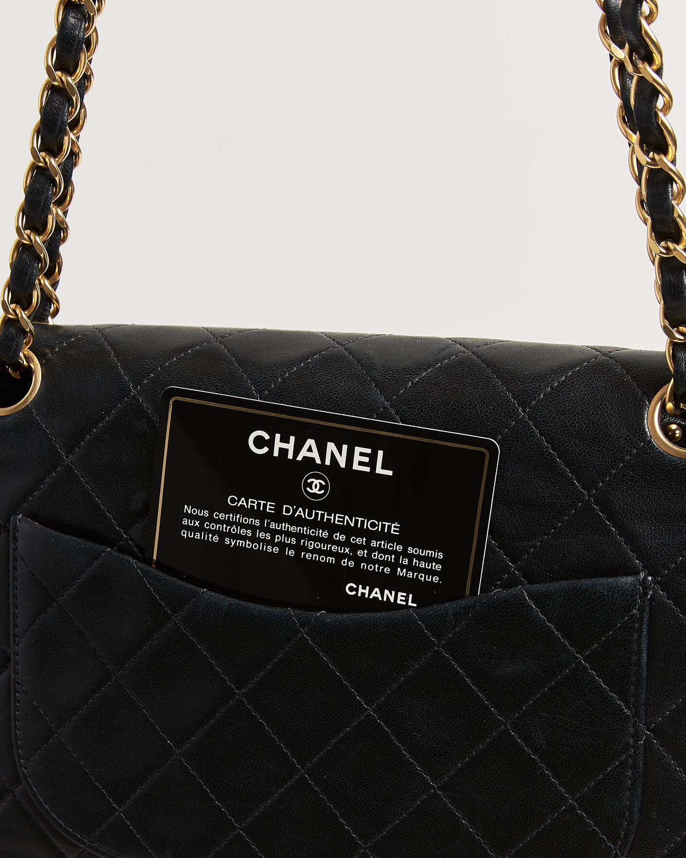 Uomini | Chanel Pre-Owned Classic Medium Double Flap Bag Black | Chanel Pre-Owned | Classic Medium Double Flap Bag Black