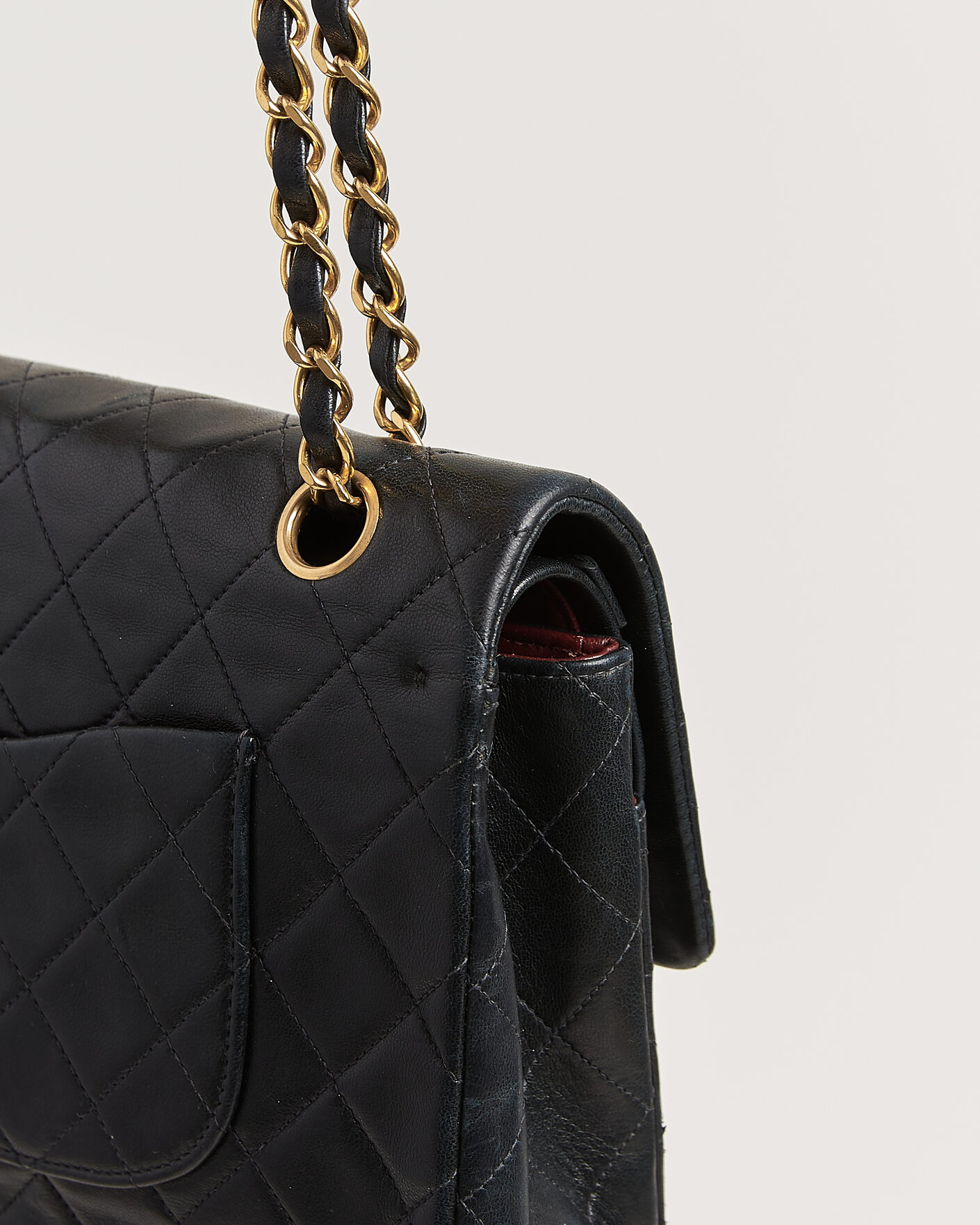 Uomini | Pre-Owned & Vintage Bags | Chanel Pre-Owned | Classic Medium Double Flap Bag Black