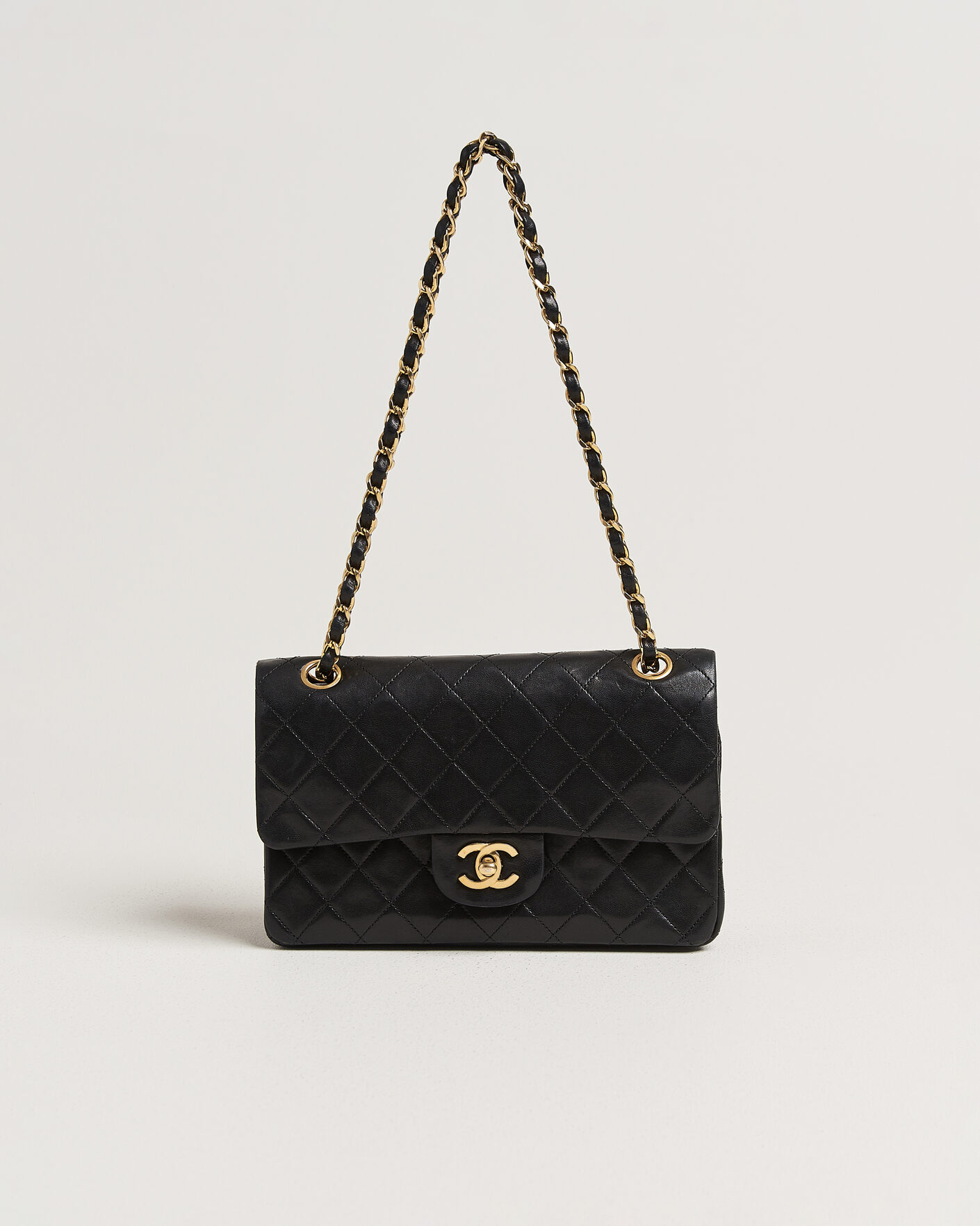 Uomini | Pre-Owned & Vintage Bags | Chanel Pre-Owned | Classic Small Double Flap Bag Black
