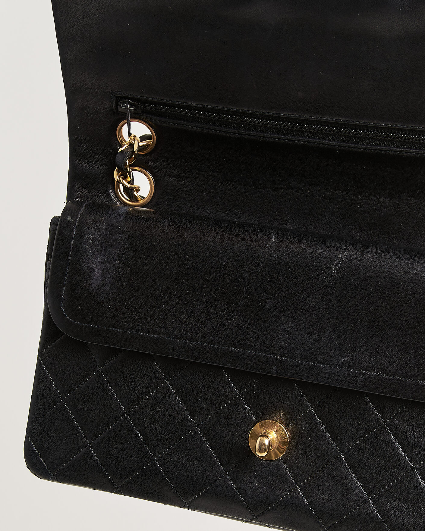 Uomini | Pre-Owned & Vintage Bags | Chanel Pre-Owned | Classic Small Double Flap Bag Black