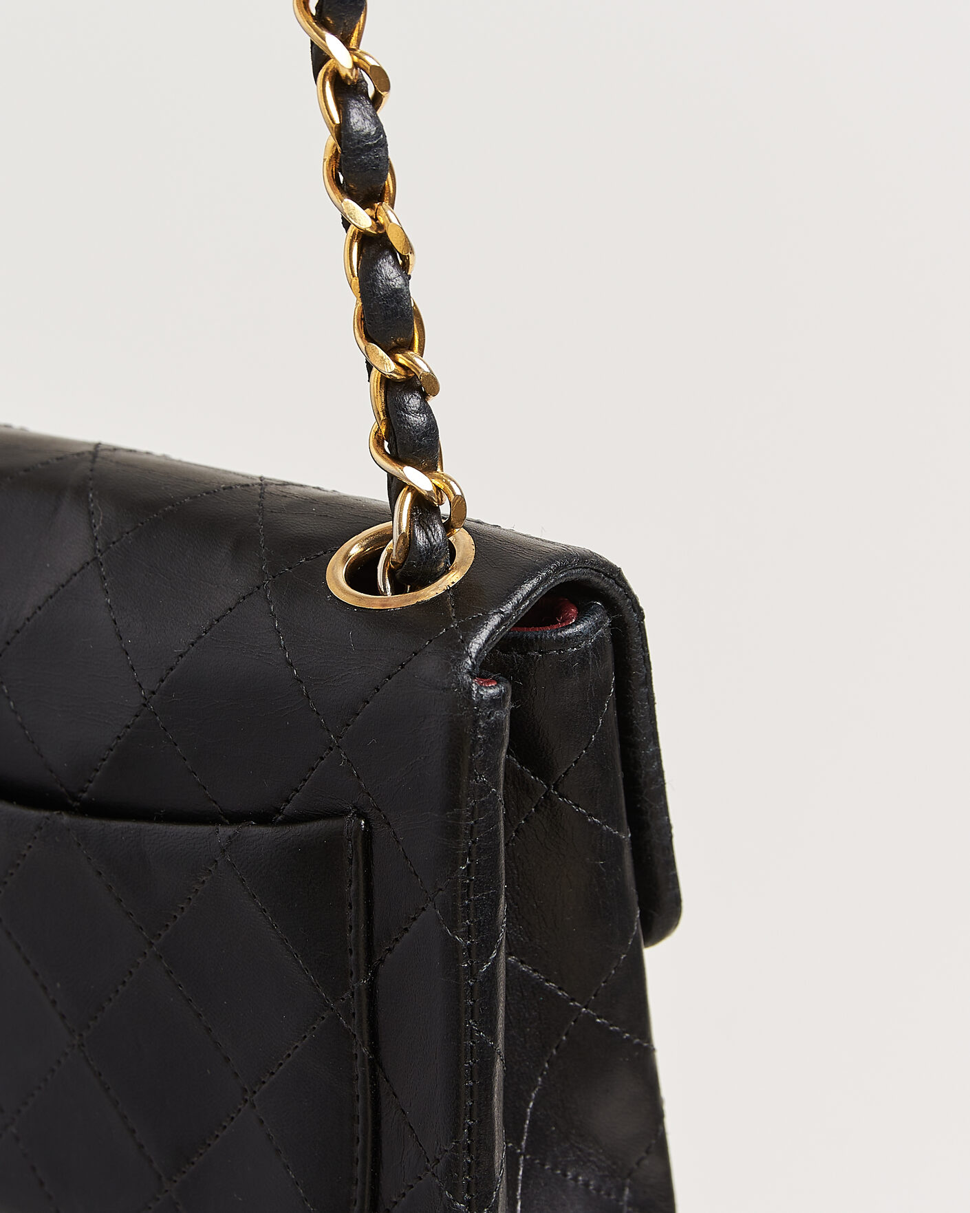 Uomini | Chanel Pre-Owned Classic Mini Single Flap Square Bag Black | Chanel Pre-Owned | Classic Mini Single Flap Square Bag Black