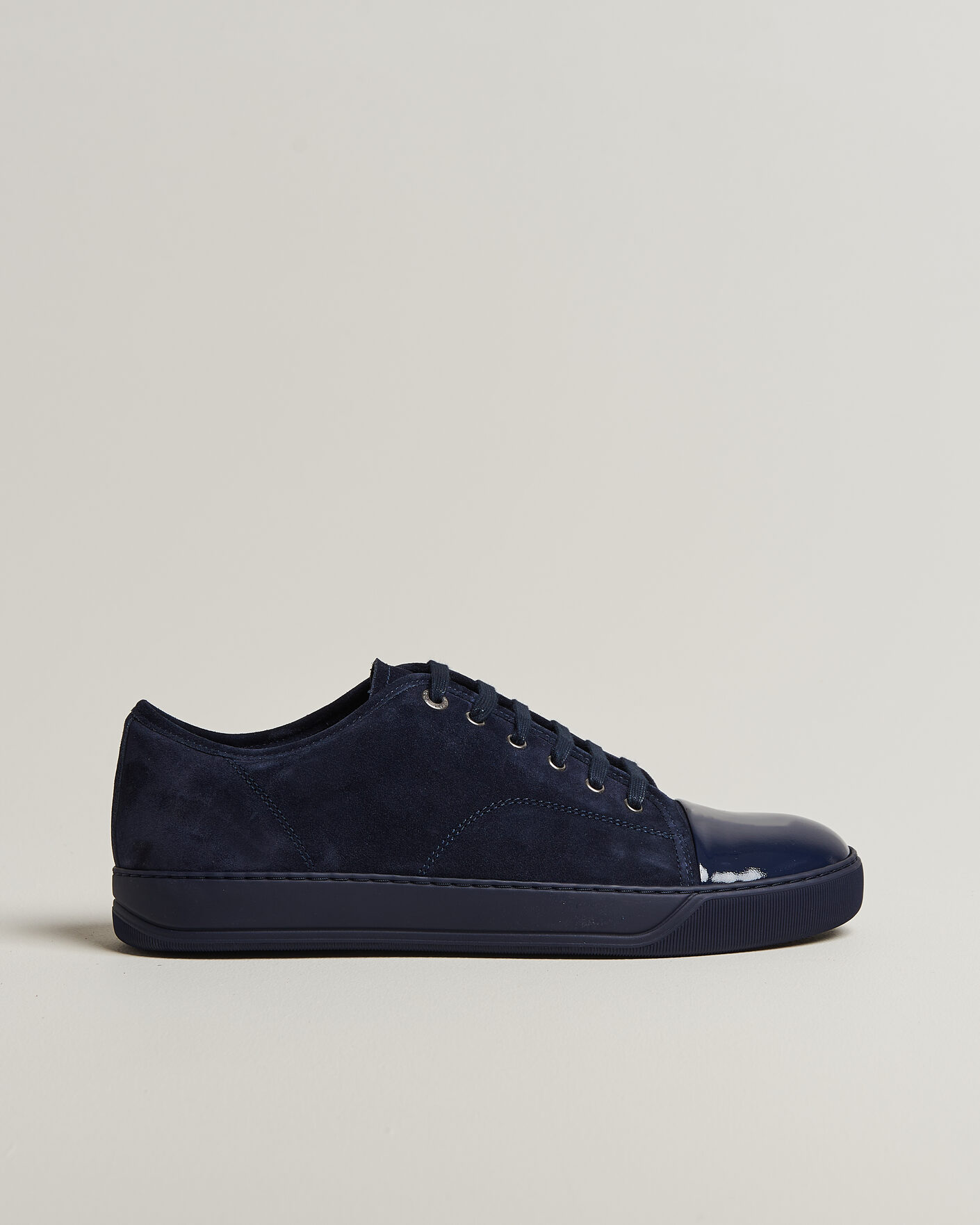 Uomini | Sneakers | Lanvin | DBB1 Patent Cap Toe Sneakers Navy/Navy