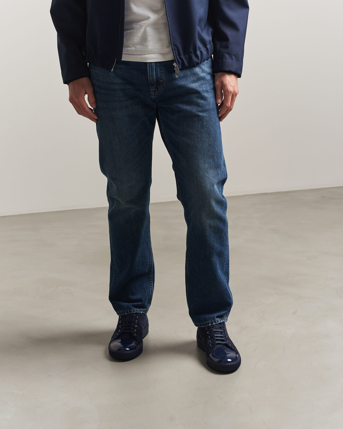 Uomini | Sneakers | Lanvin | DBB1 Patent Cap Toe Sneakers Navy/Navy