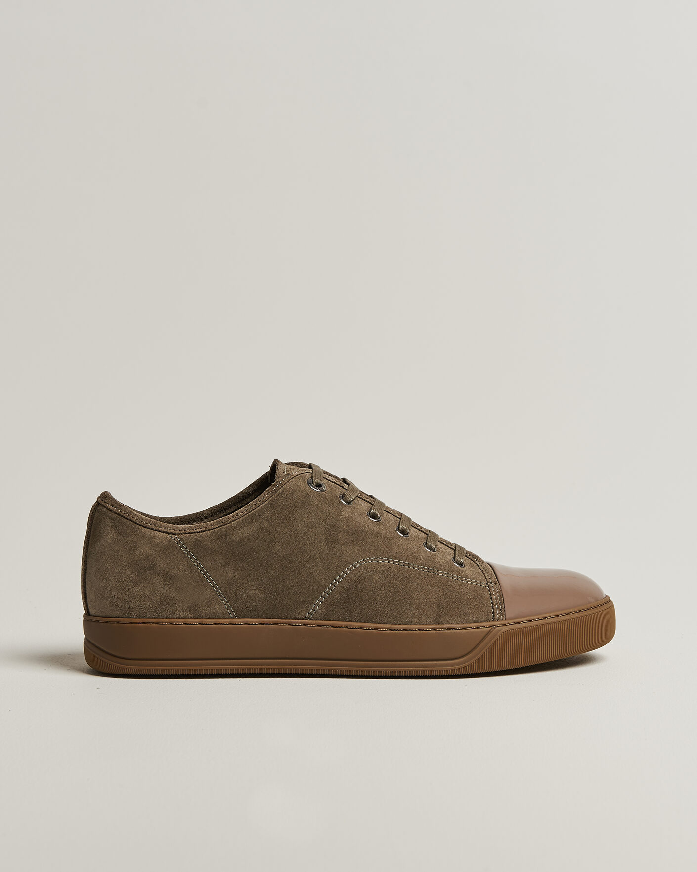 Uomini | Sneakers | Lanvin | DBB1 Patent Cap Toe Sneakers Khaki