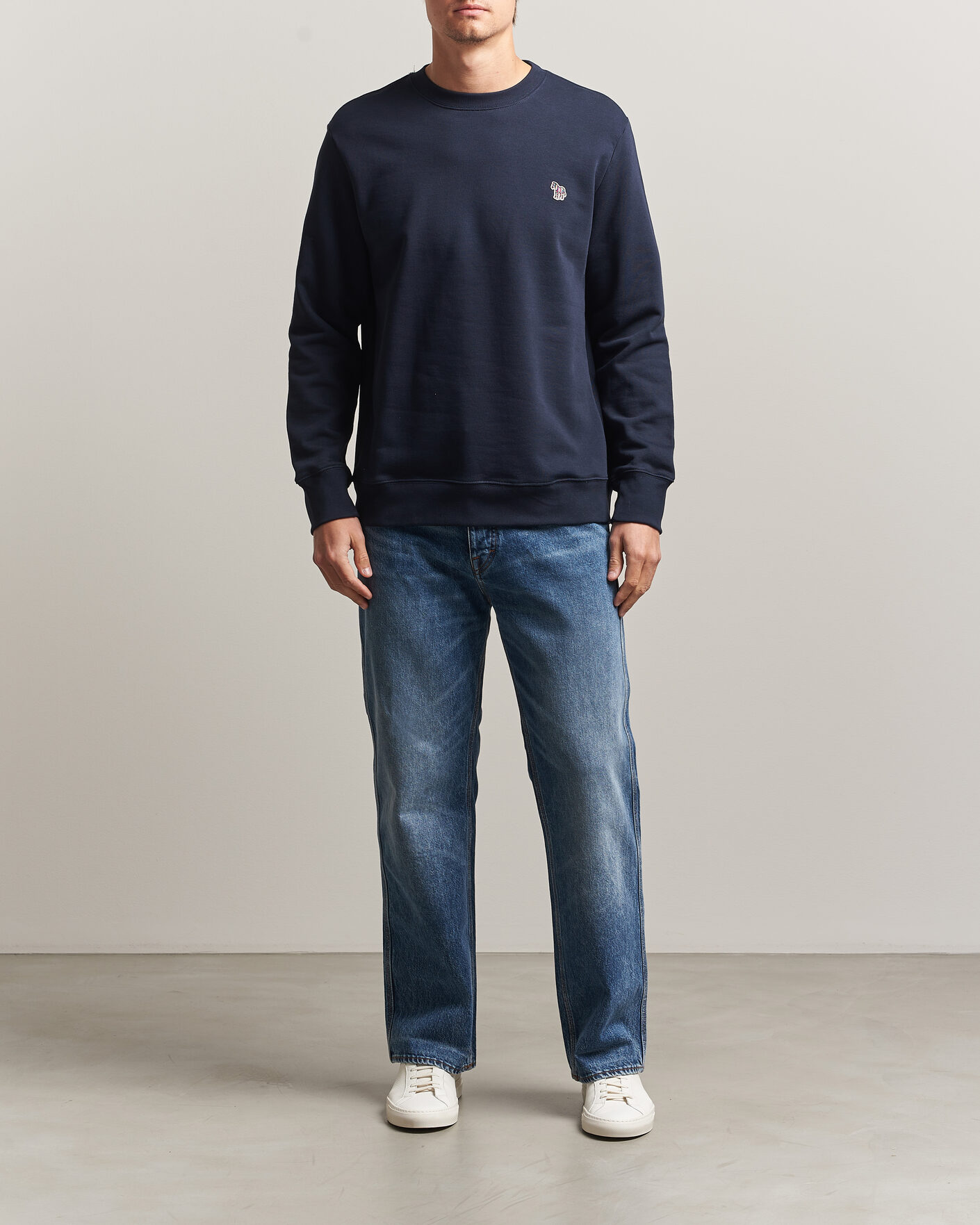 Uomini | Maglieria | PS Paul Smith | Zebra Organic Cotton Sweatshirt Navy