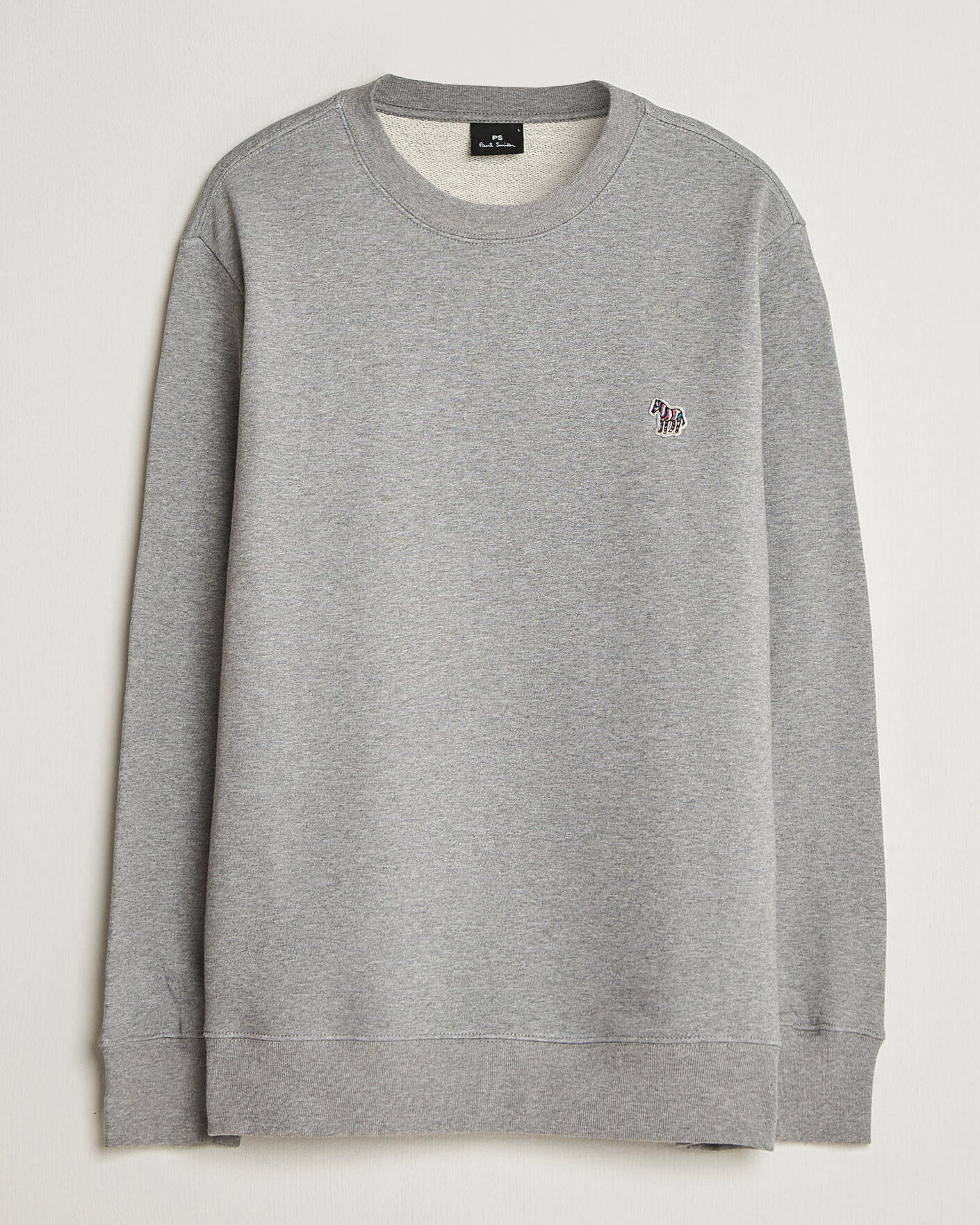 Uomini | Maglieria | PS Paul Smith | Zebra Organic Cotton Sweatshirt Grey Melange