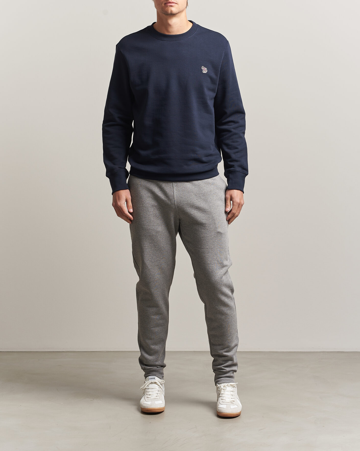 Uomini | Pantaloni | PS Paul Smith | Zebra Organic Cotton Sweatpants Grey Melange
