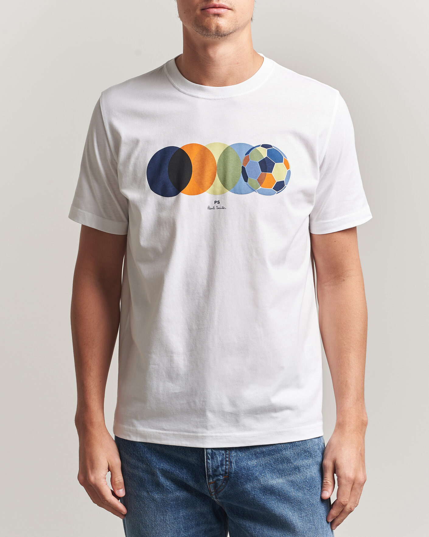 Uomini | T-shirt | PS Paul Smith | Footbal Crew Neck T-Shirt White