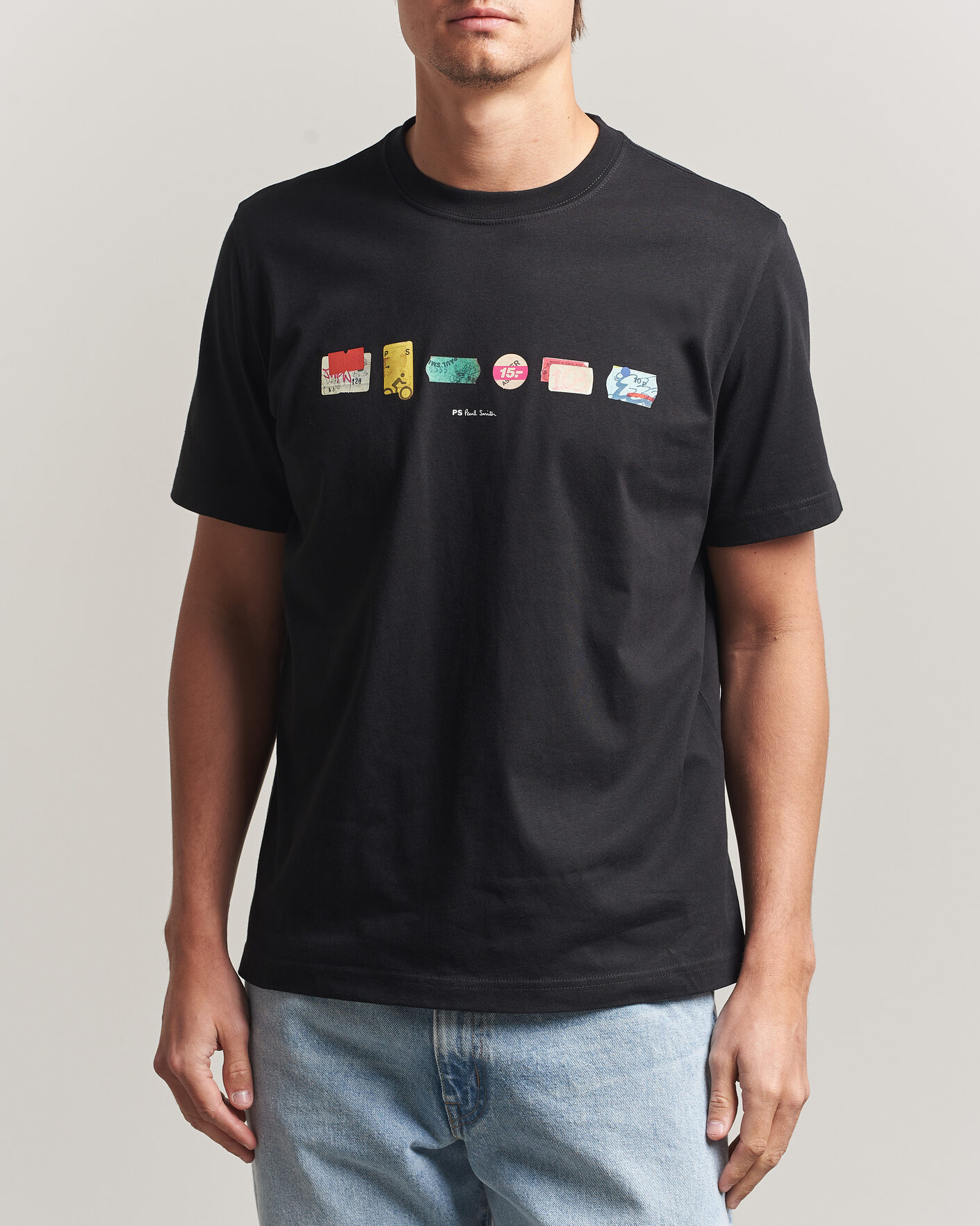 Uomini | T-shirt | PS Paul Smith | In A Row Crew Neck T-Shirt Black