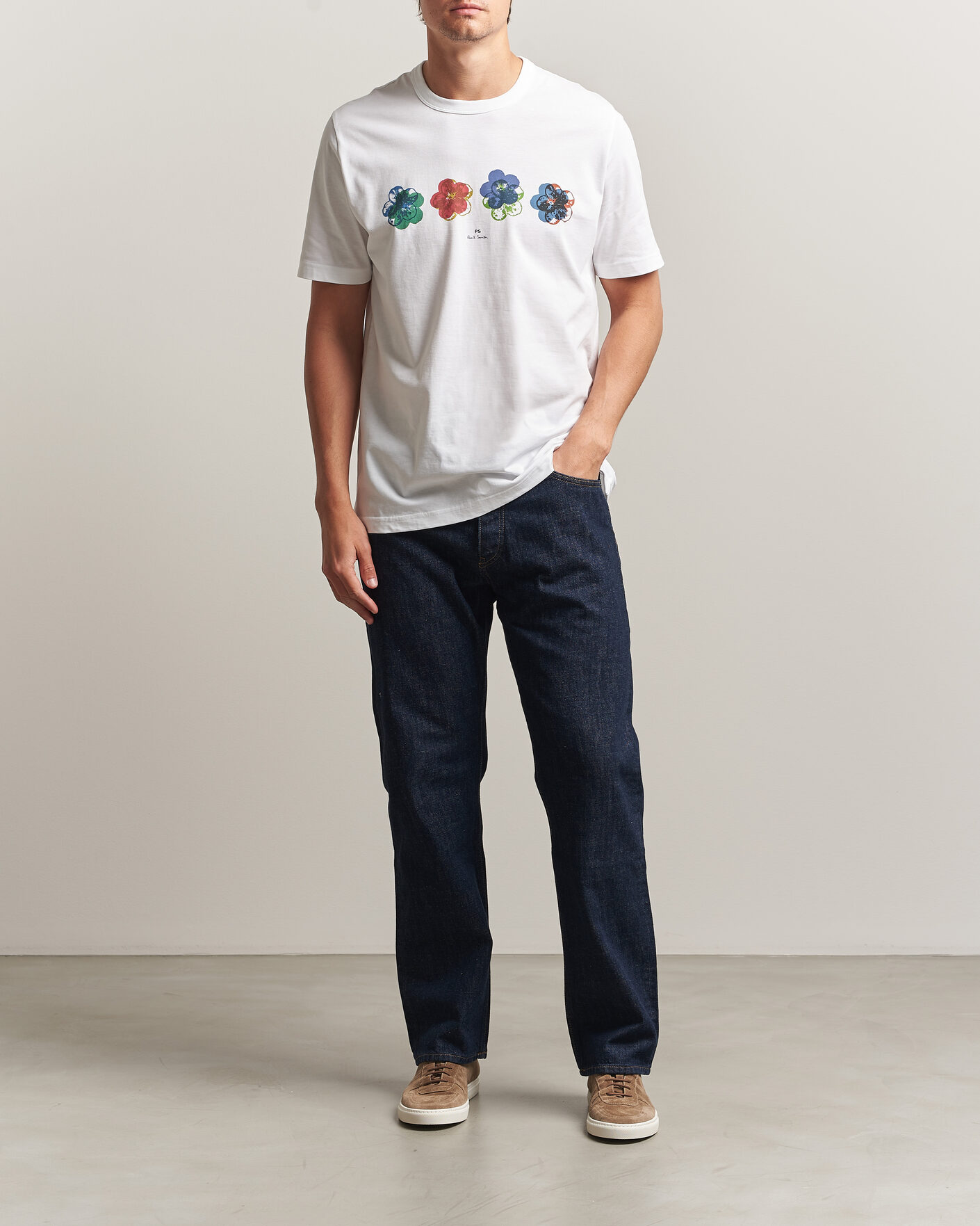 Uomini | T-shirt | PS Paul Smith | Flower Crew Neck T-Shirt White