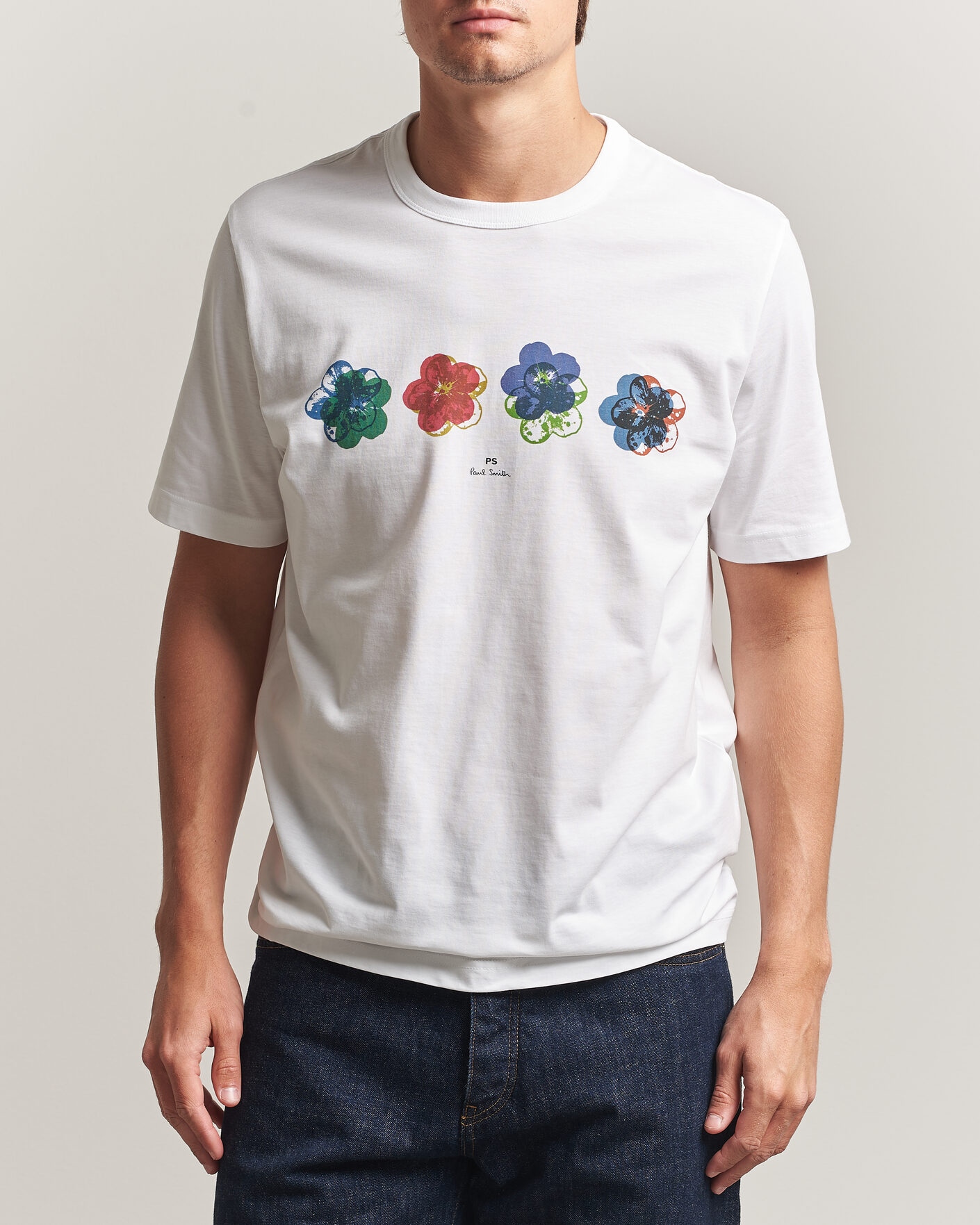 Uomini | T-shirt | PS Paul Smith | Flower Crew Neck T-Shirt White