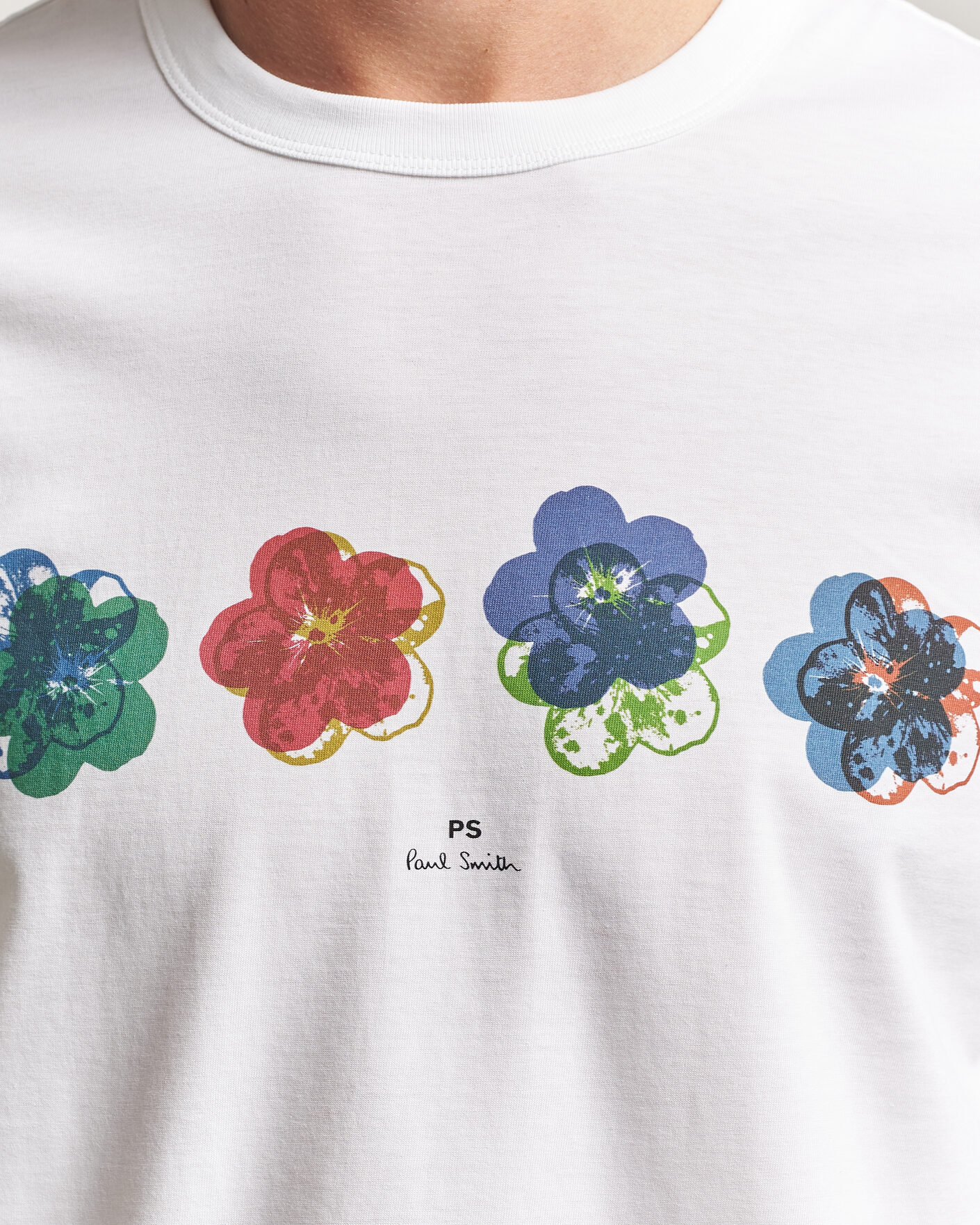Uomini | T-shirt | PS Paul Smith | Flower Crew Neck T-Shirt White