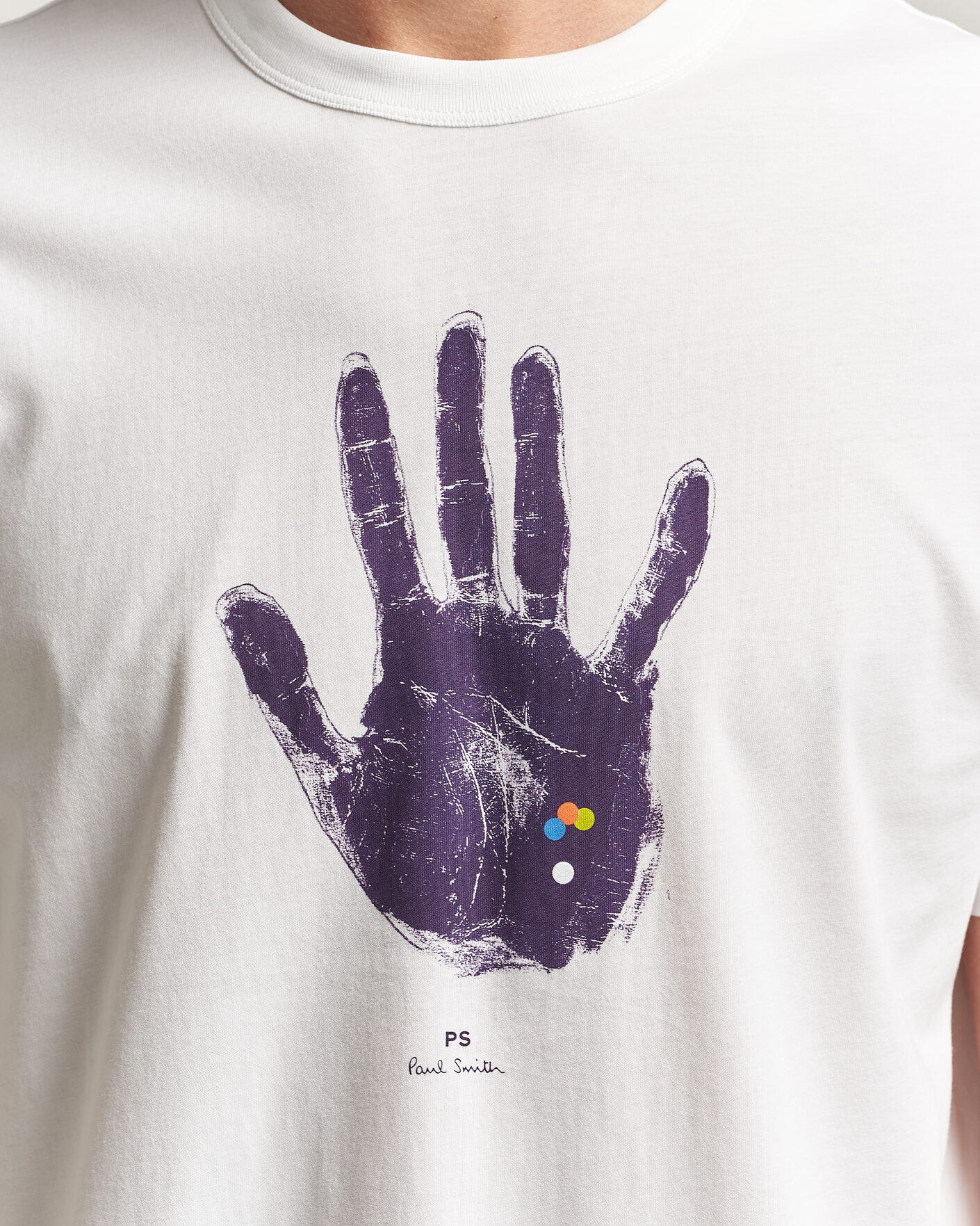 Uomini | T-shirt | PS Paul Smith | Hand Crew Neck T-Shirt White