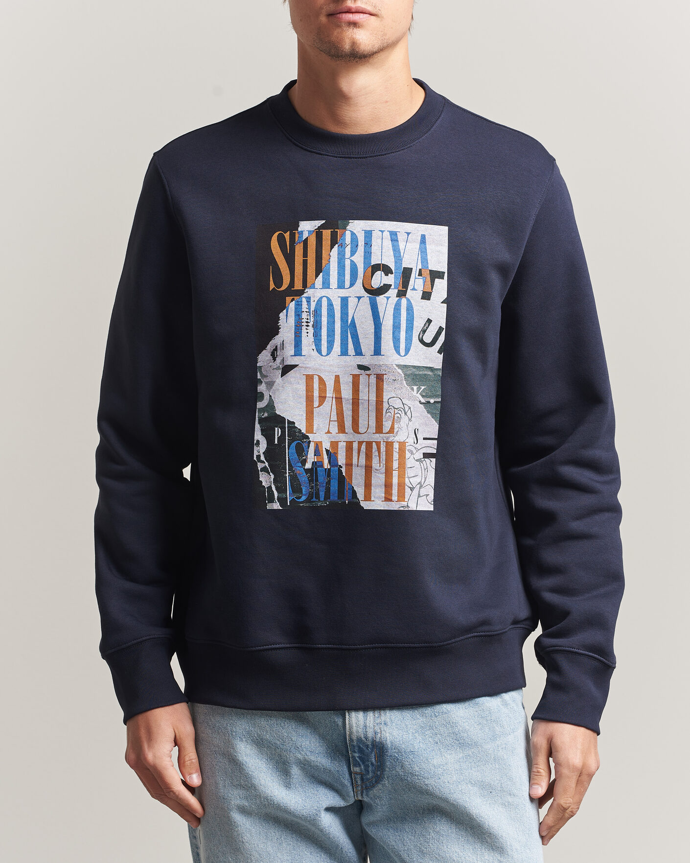 Uomini | Maglieria | PS Paul Smith | Shibuya Tokya Crew Neck Sweatshirt Navy