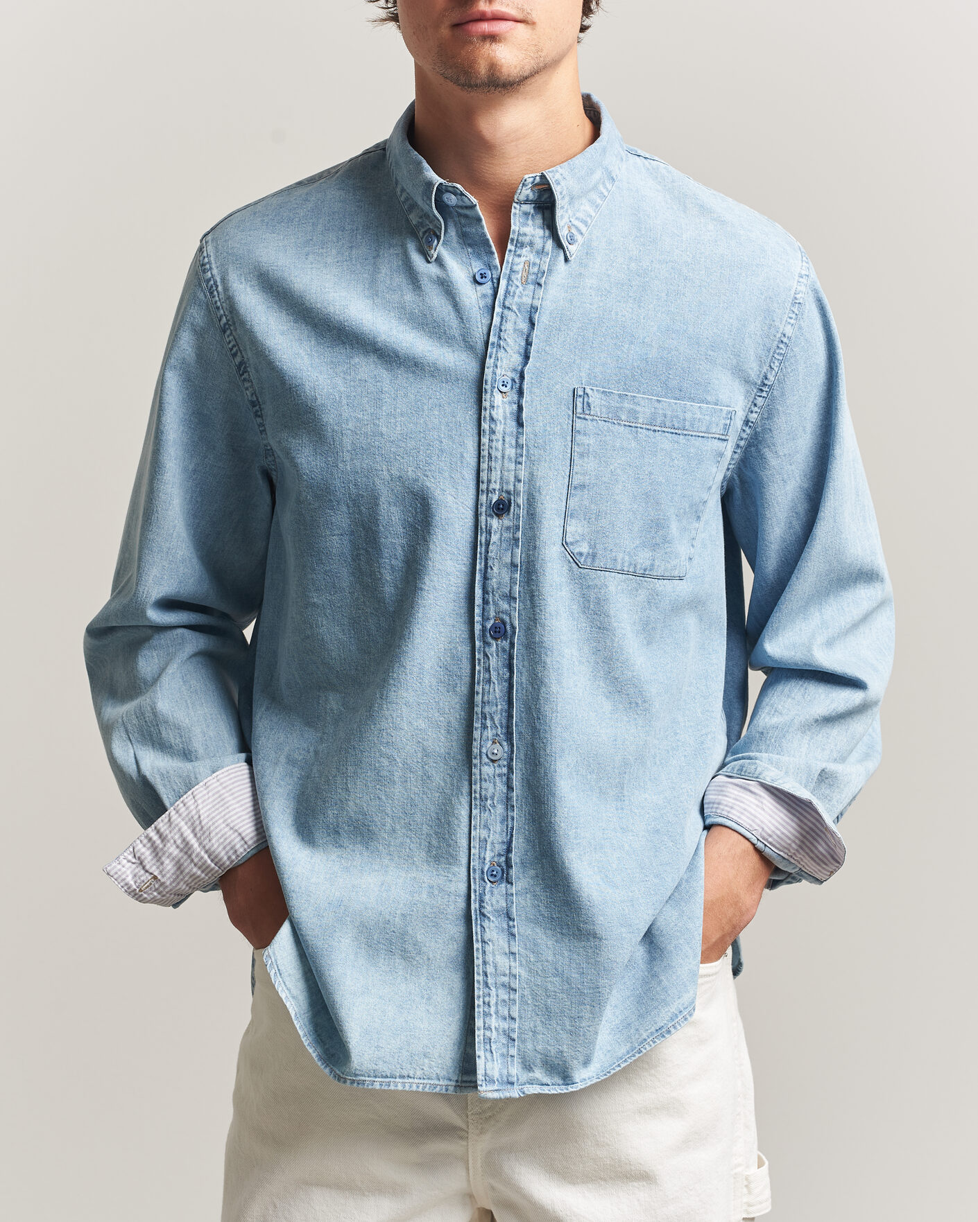 Uomini | Camicie | PS Paul Smith | Casual Fit Denim Shirt Light Blue