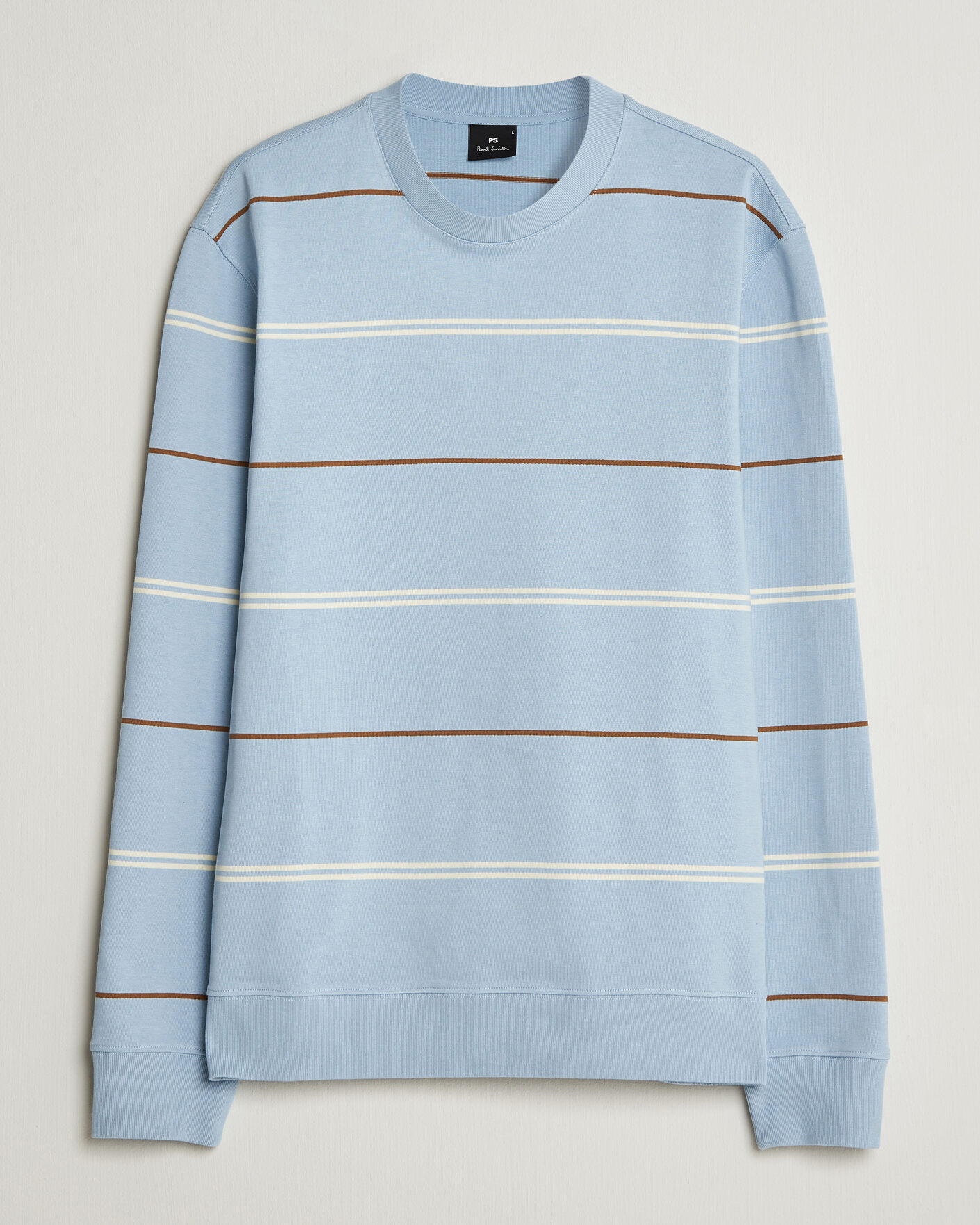 Uomini | Maglieria | PS Paul Smith | Cotton Striped Sweater Light Blue