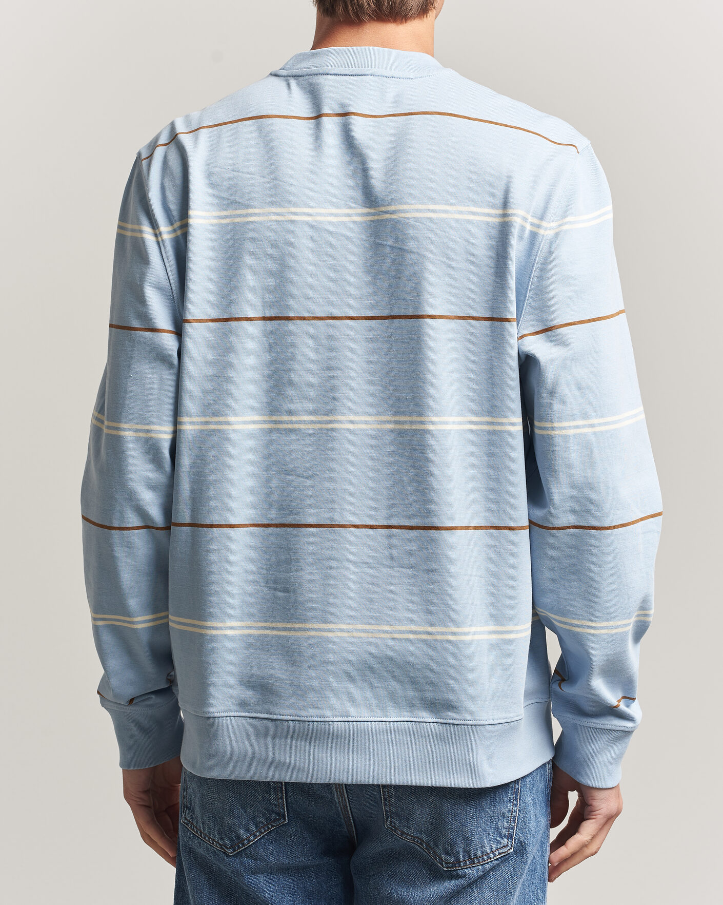 Uomini | Maglieria | PS Paul Smith | Cotton Striped Sweater Light Blue