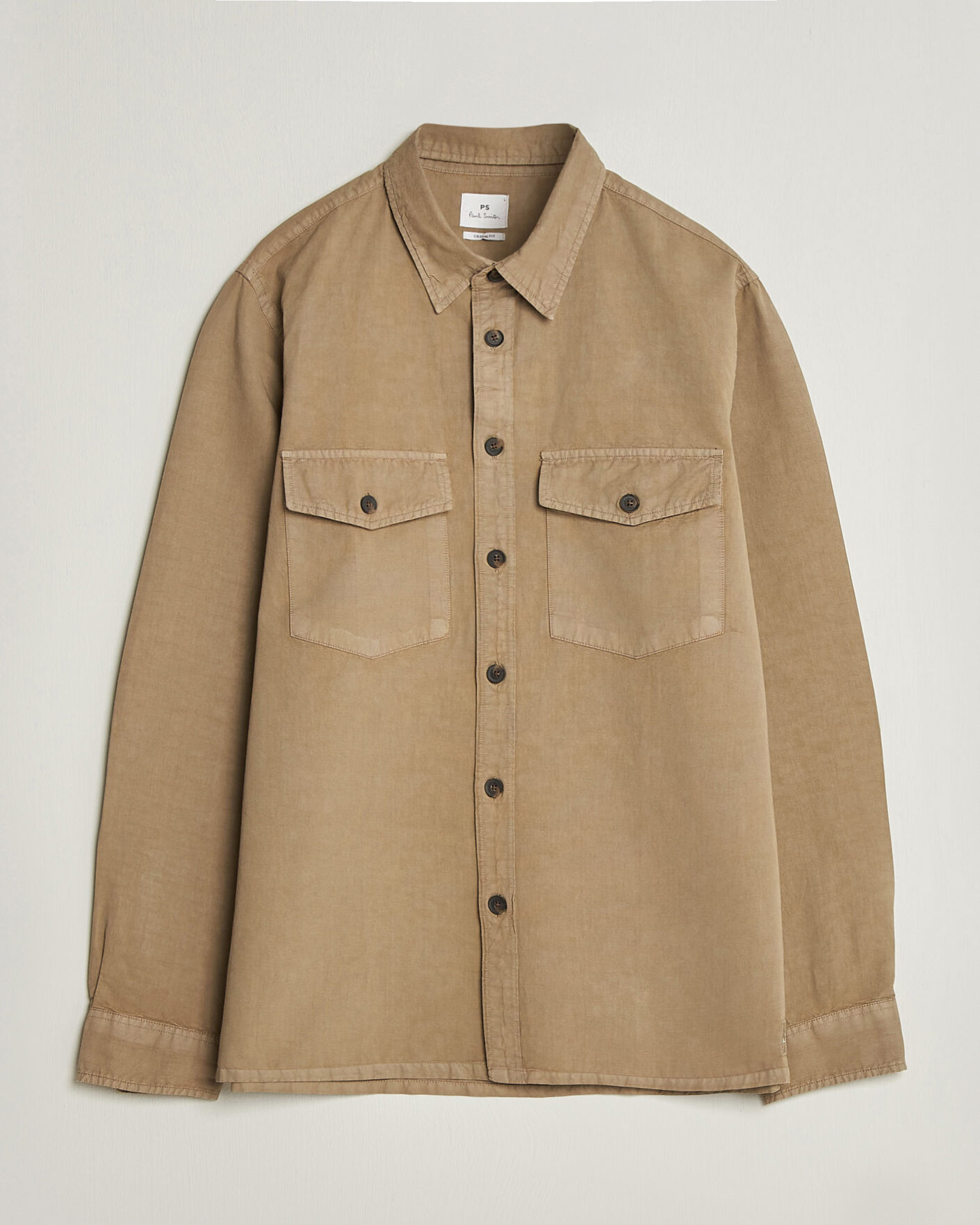 Uomini | Camicie | PS Paul Smith | Casual Fit Cotton Overshirt Beige
