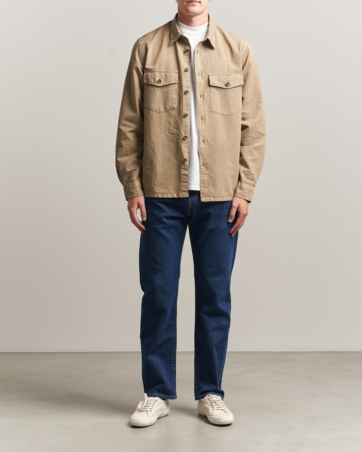Uomini | Camicie | PS Paul Smith | Casual Fit Cotton Overshirt Beige