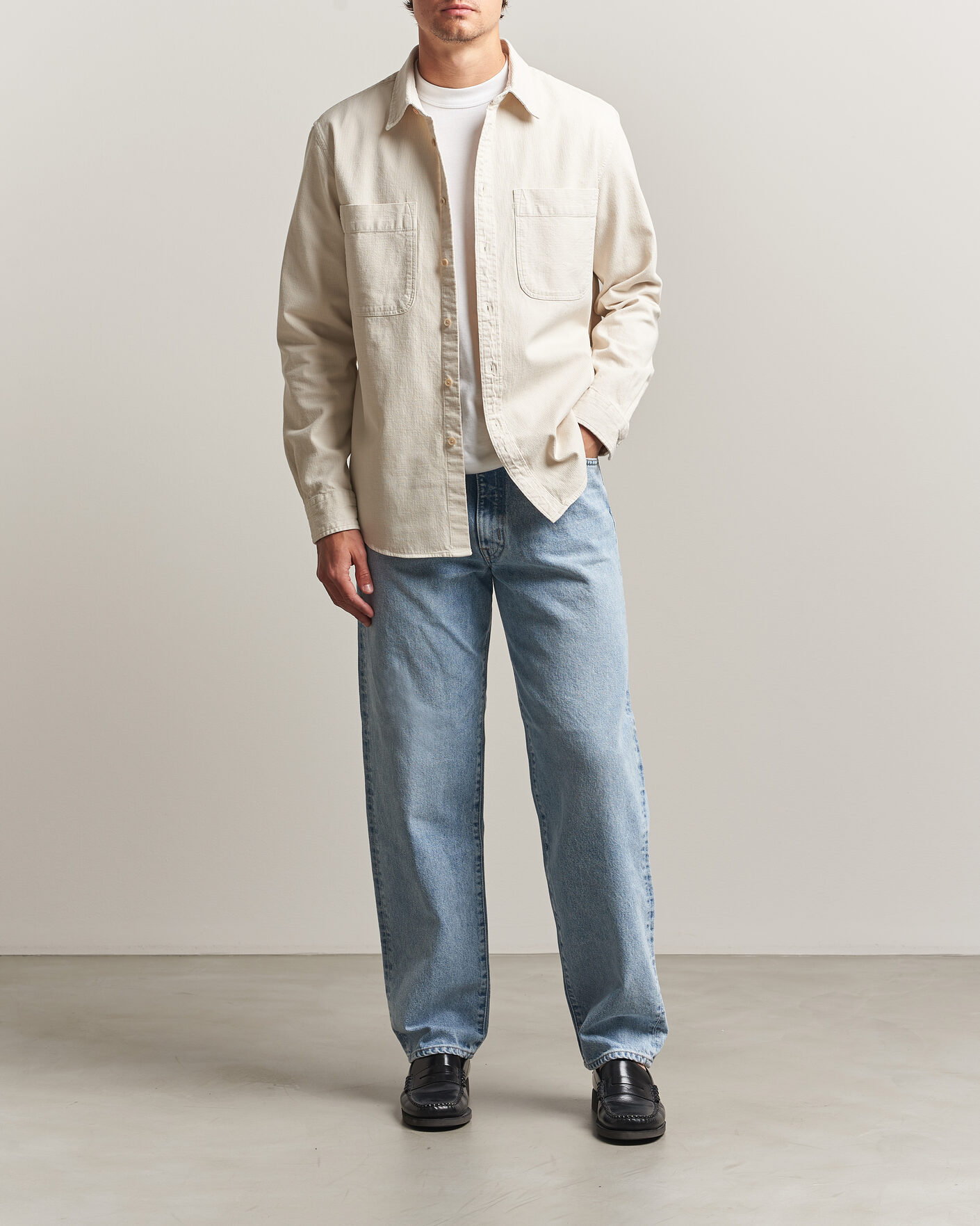 Uomini | Camicie | PS Paul Smith | Casual Fit Cotton Overshirt Off White