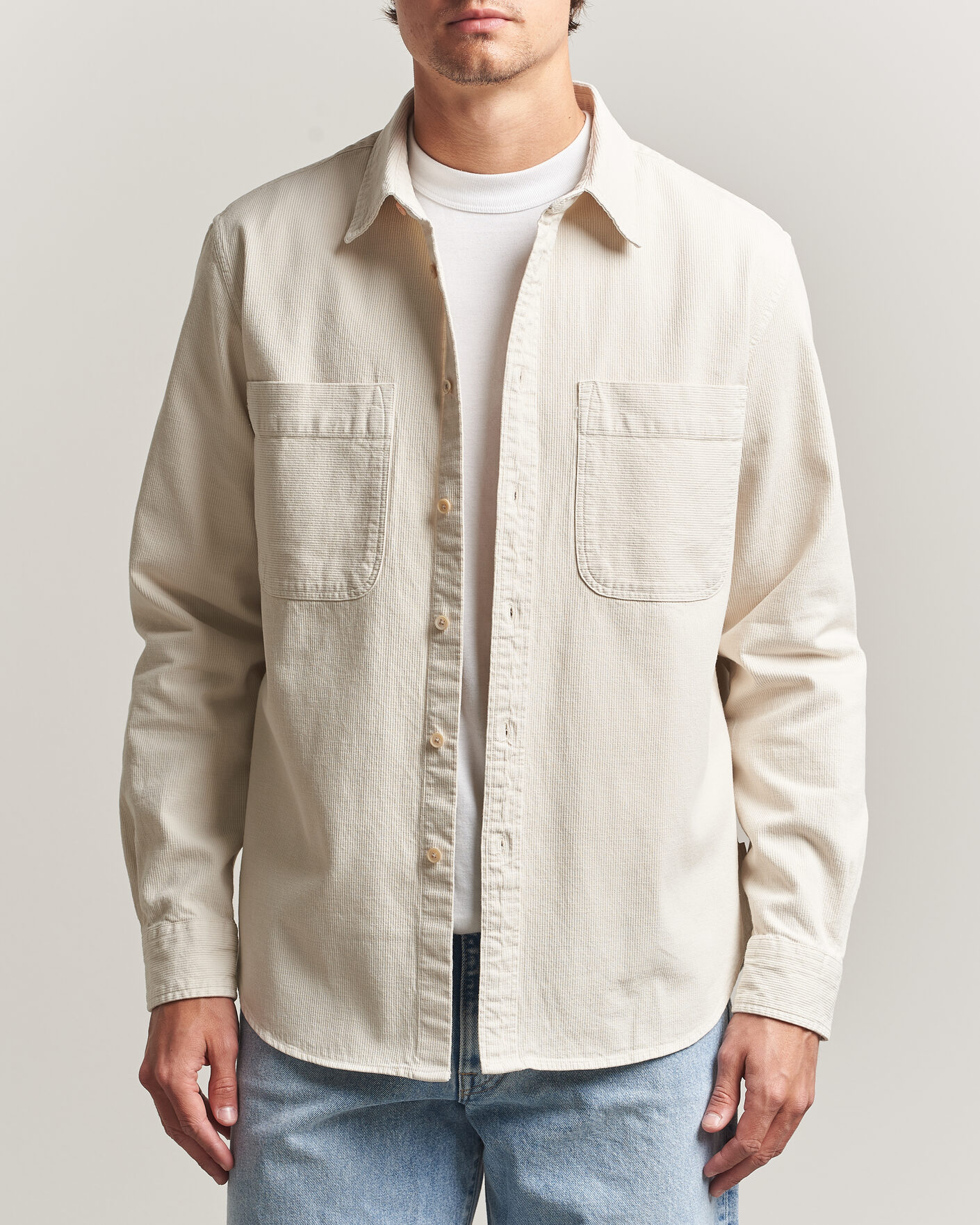 Uomini | Camicie | PS Paul Smith | Casual Fit Cotton Overshirt Off White