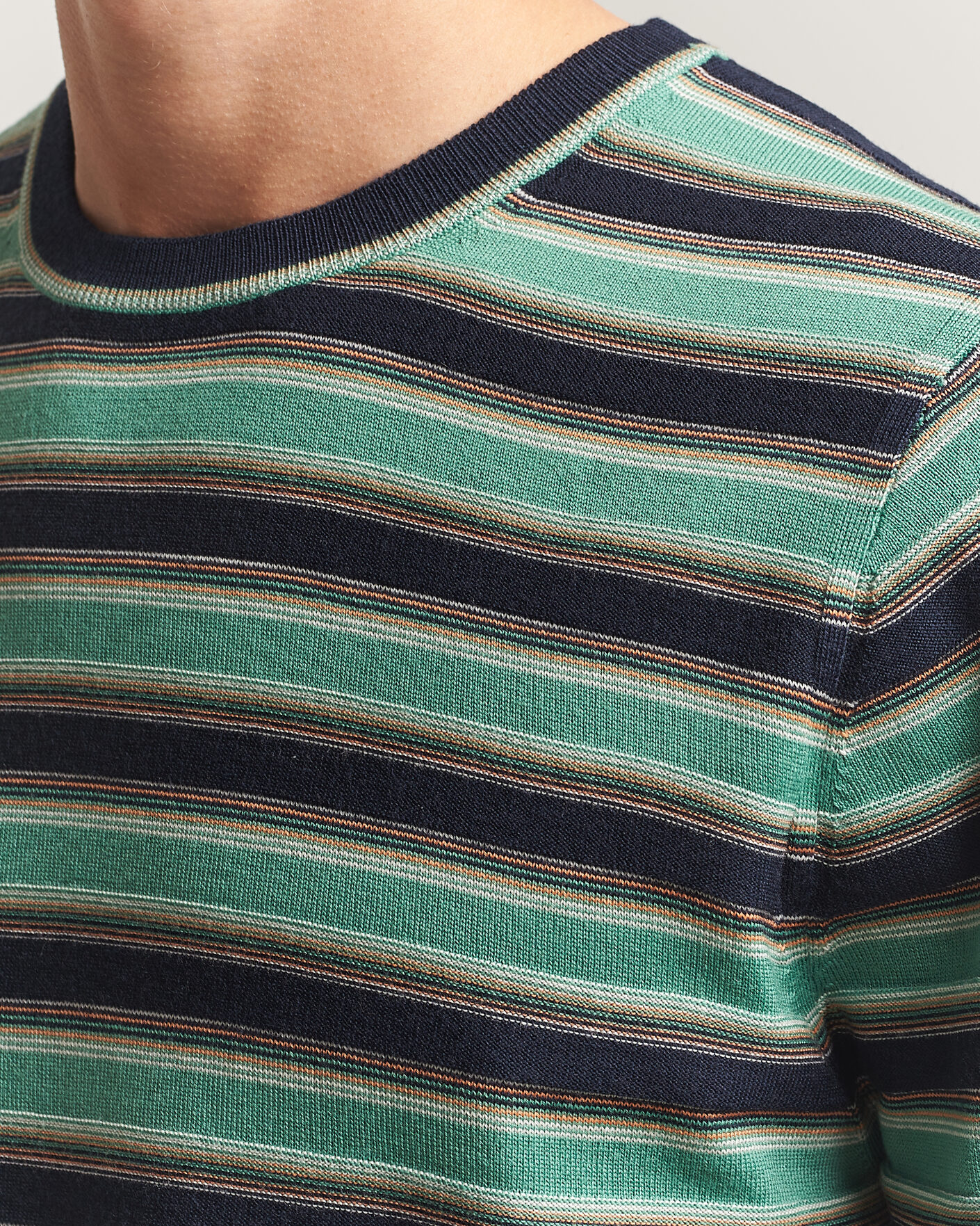 Uomini | Maglieria | PS Paul Smith | Merino Wool Knitted Striped Sweater Green
