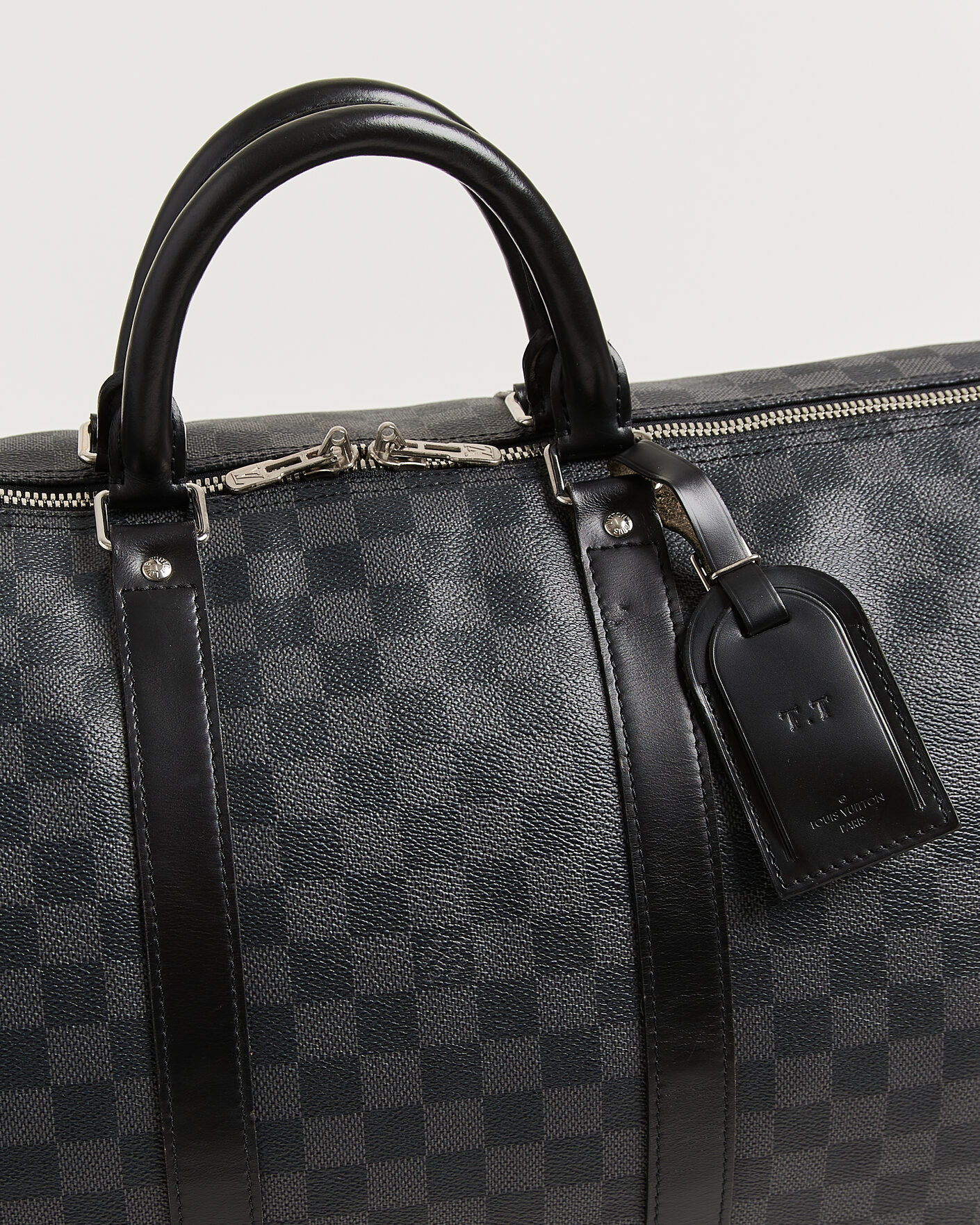 Uomini | Pre-Owned & Vintage Bags | Louis Vuitton Pre-Owned | Keepall 55 Bandouliére Damier Graphite