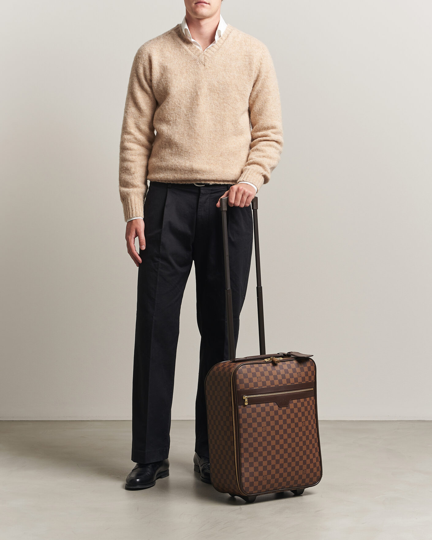 Uomini | Pre-Owned & Vintage Bags | Louis Vuitton Pre-Owned | Pegase 45 Trolley Case Damier Ebene