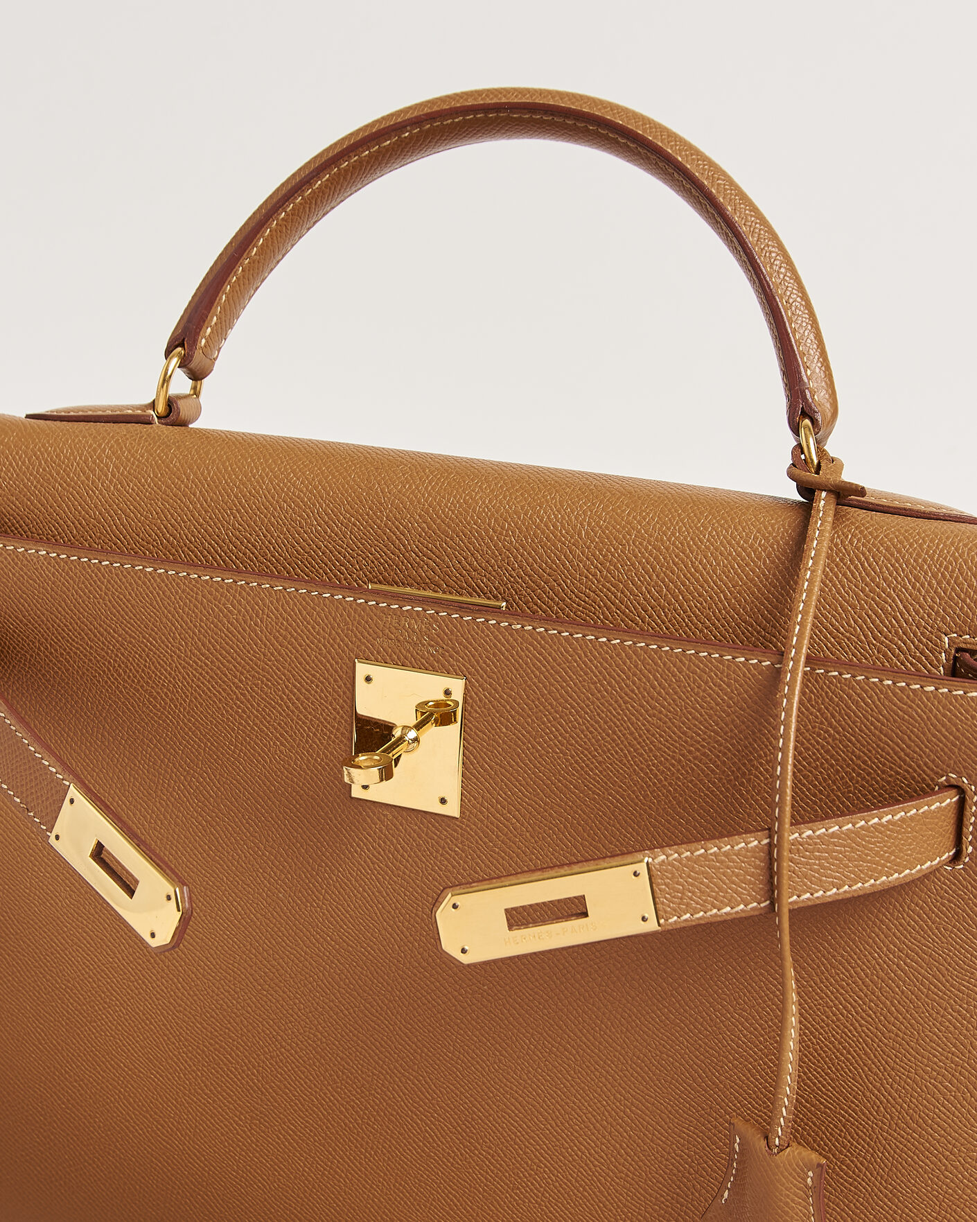 Uomini | Pre-Owned & Vintage Bags | Hermès Pre-Owned | Kelly 32 Courchevel Leather Gold