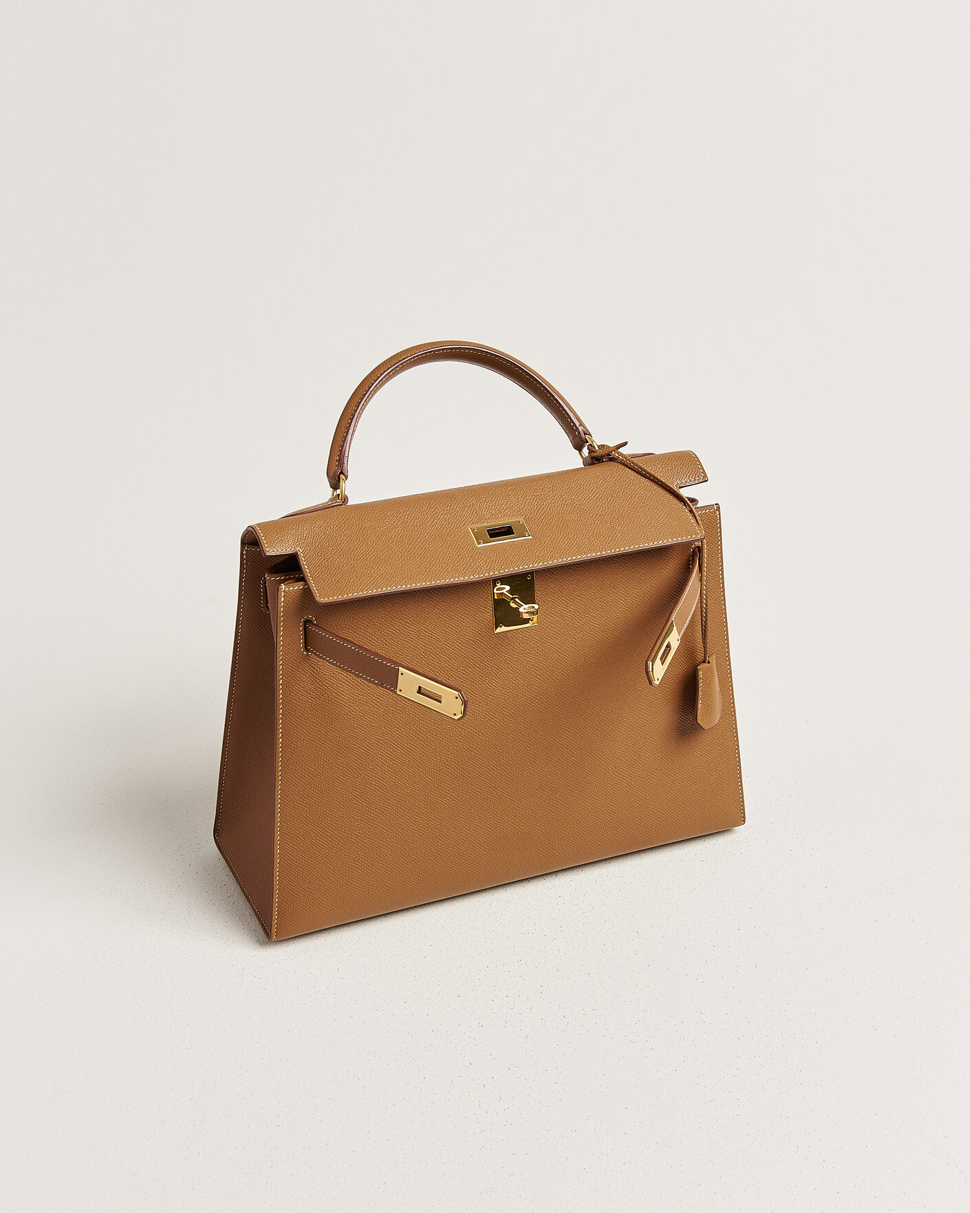 Uomini | Pre-Owned & Vintage Bags | Hermès Pre-Owned | Kelly 32 Courchevel Leather Gold
