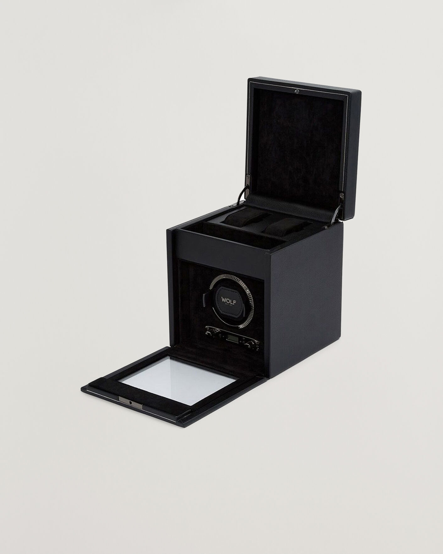 Uomini | Orologi & Portagioielli | WOLF | British Racing Single Watch Winder With Storage Black