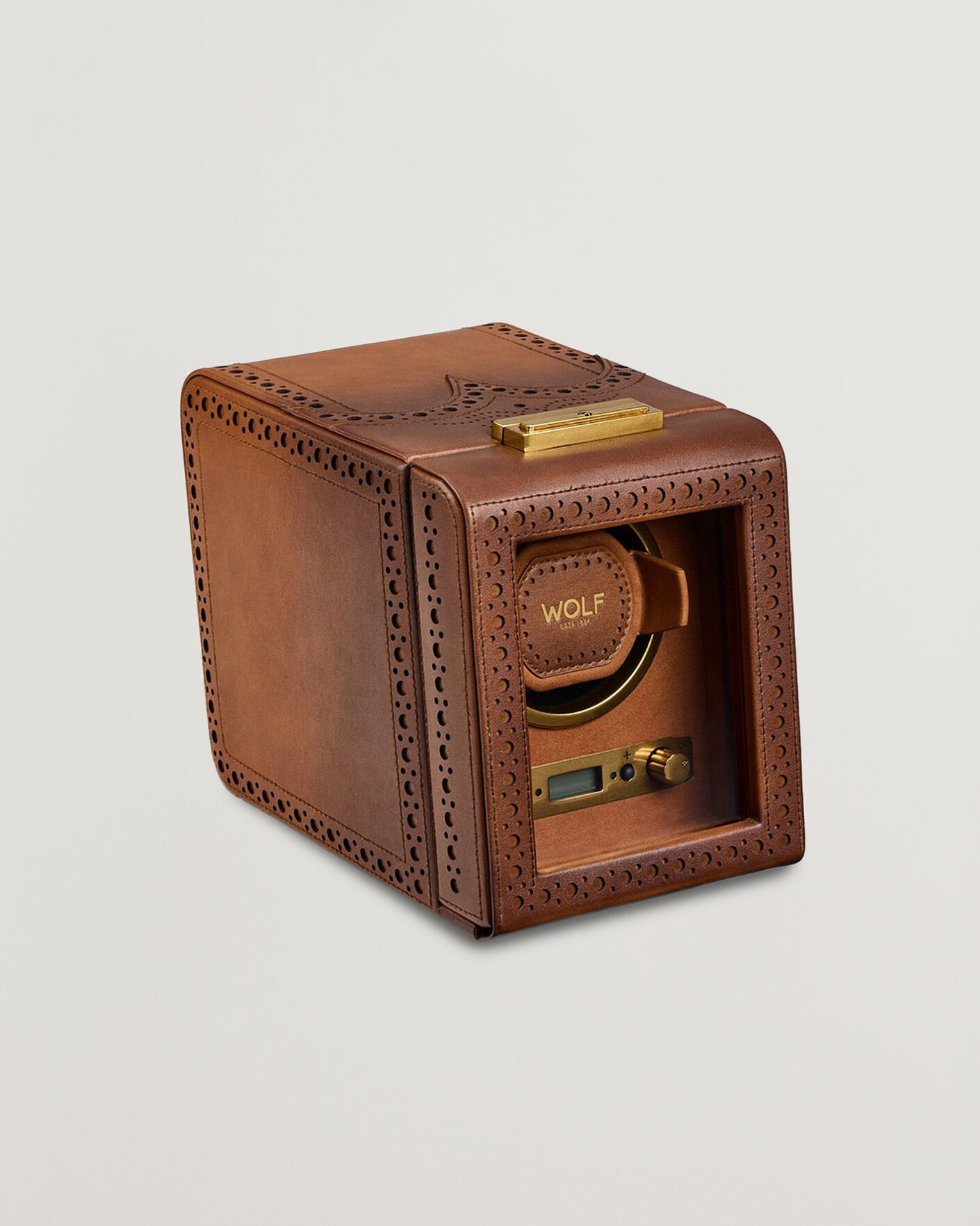 Uomini | Orologi & Portagioielli | WOLF | Brouge Single Watch Winder Burnished Brown