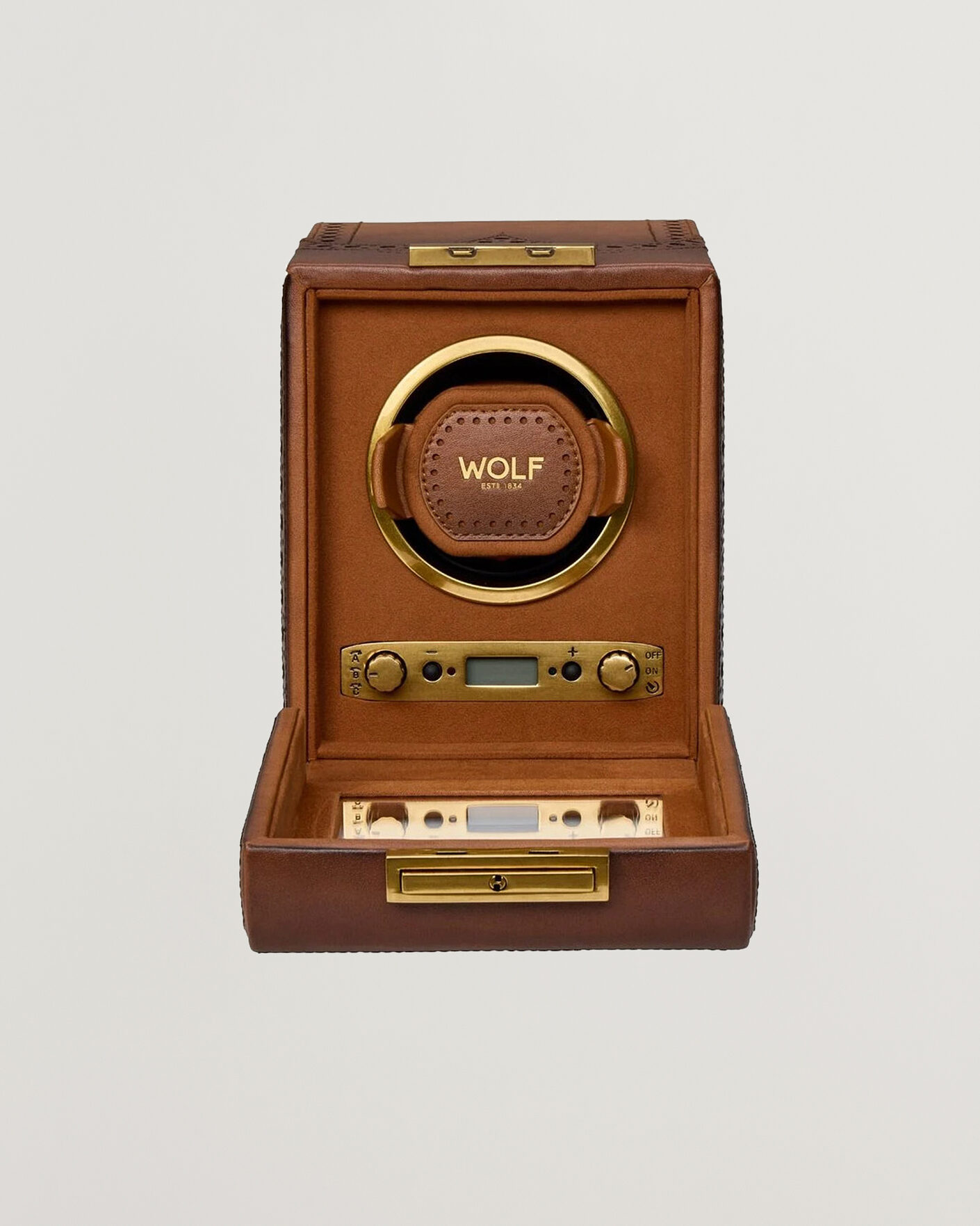 Uomini | Orologi & Portagioielli | WOLF | Brouge Single Watch Winder Burnished Brown