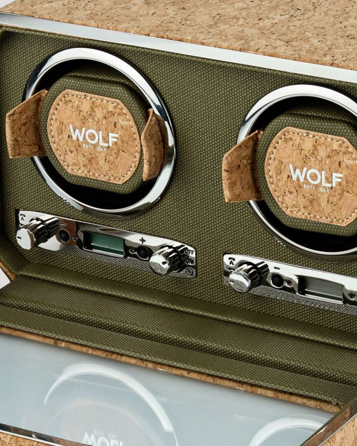 Uomini | Orologi & Portagioielli | WOLF | Cortica Double Watch Winder Cork