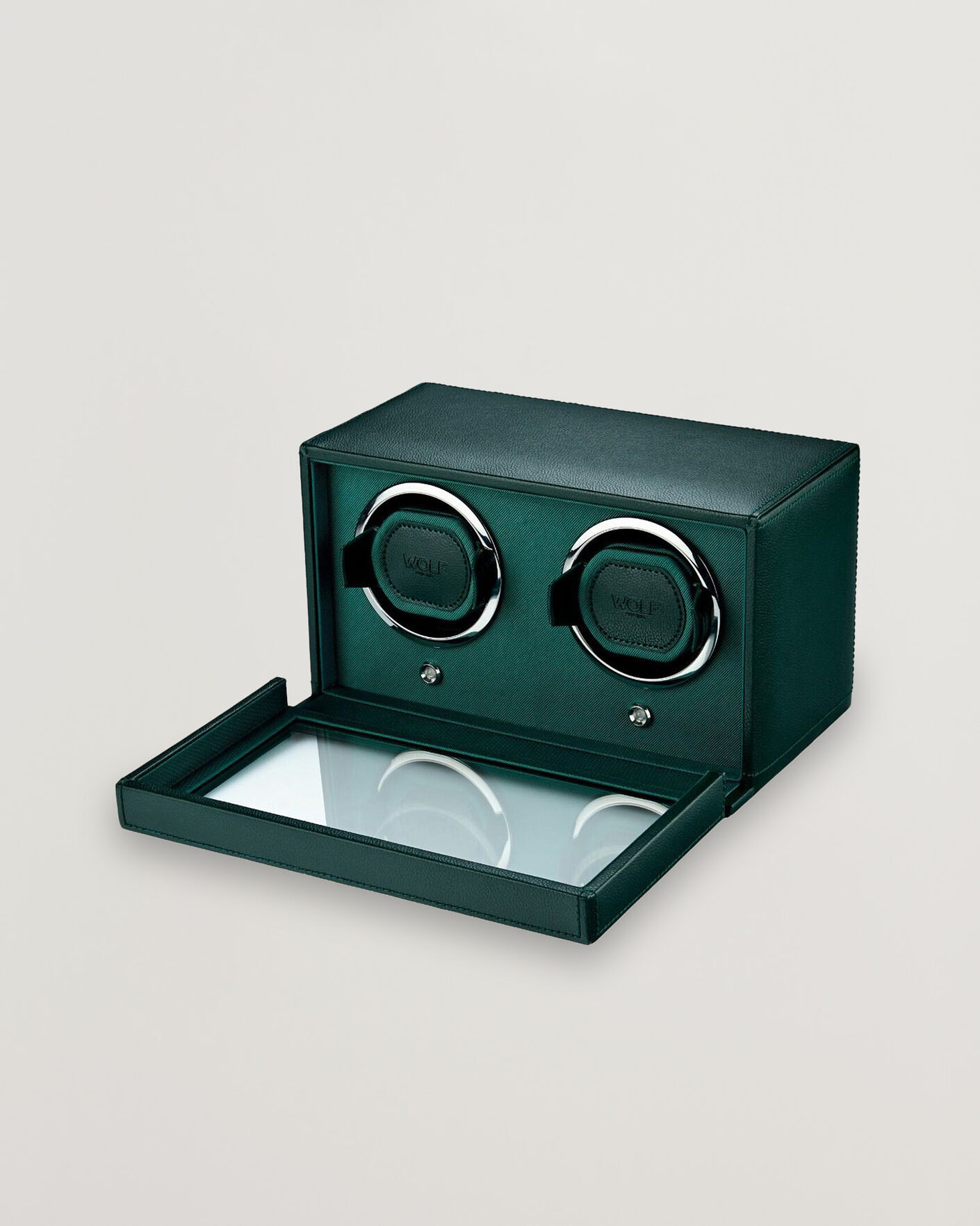 Uomini | Orologi & Portagioielli | WOLF | Cub Double Watch Winder With Cover Green
