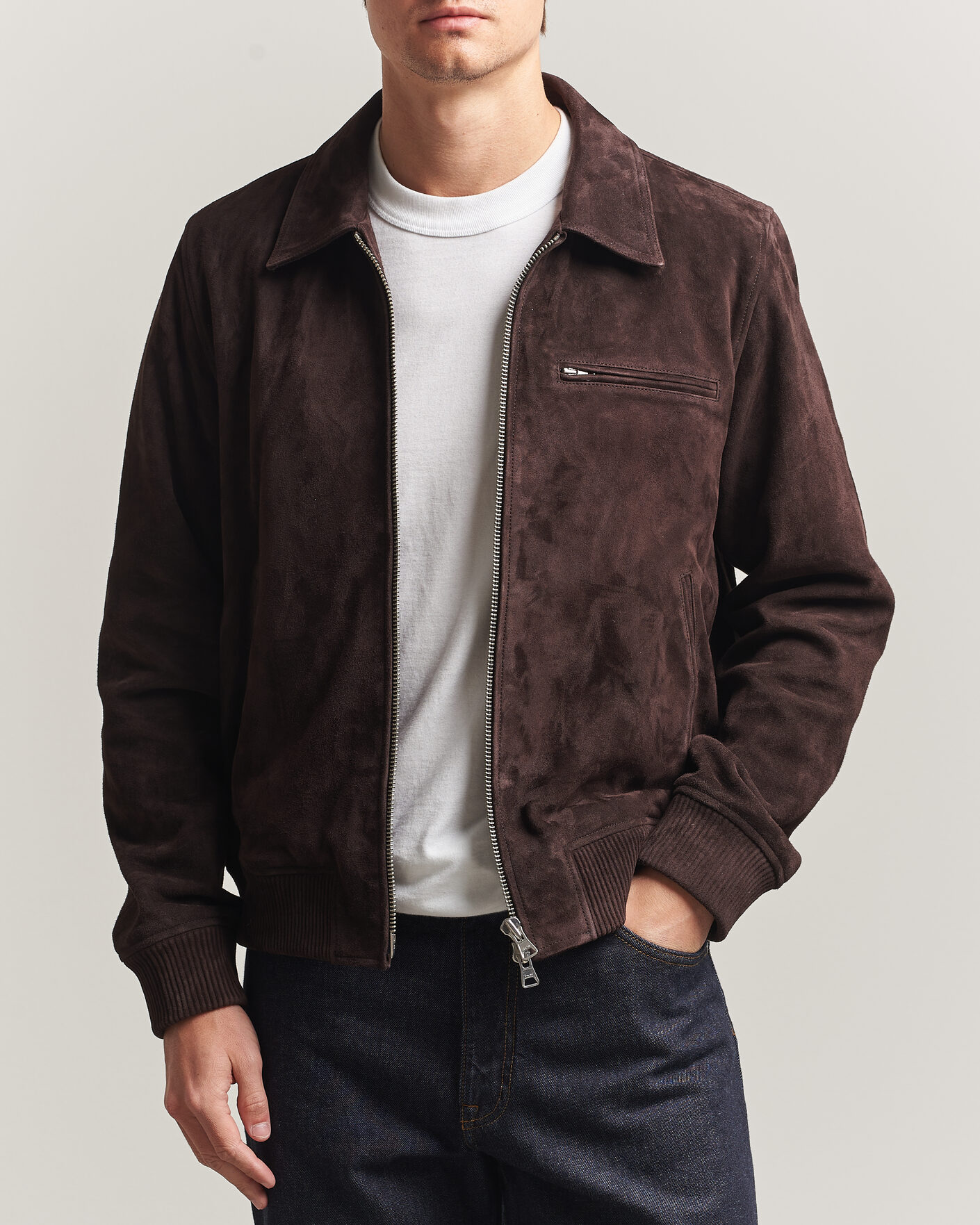 Uomini | Giacche | NN07 | Owen Suede Jacket Dusky Port