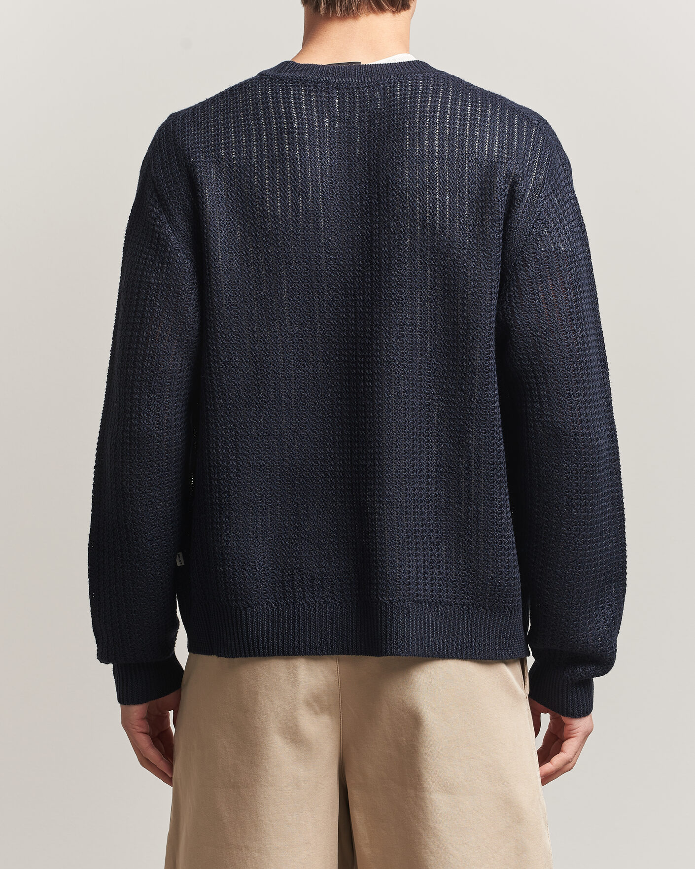 Uomini | Maglieria | NN07 | Tim Linen Knitted Cardigan Navy Blue