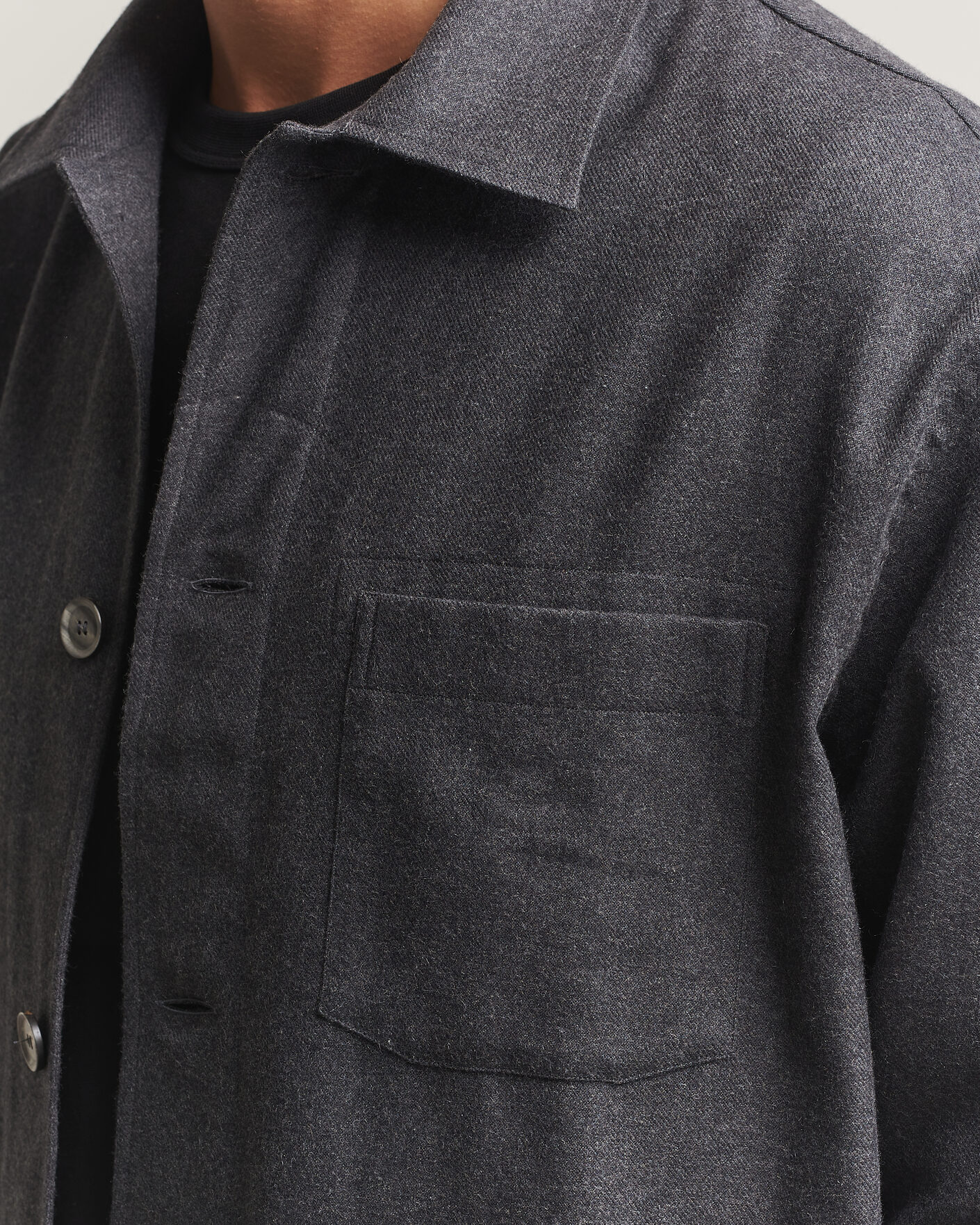 Uomini | Camicie | Brioni | Cotton/Cashmere Overshirt Grey Melange